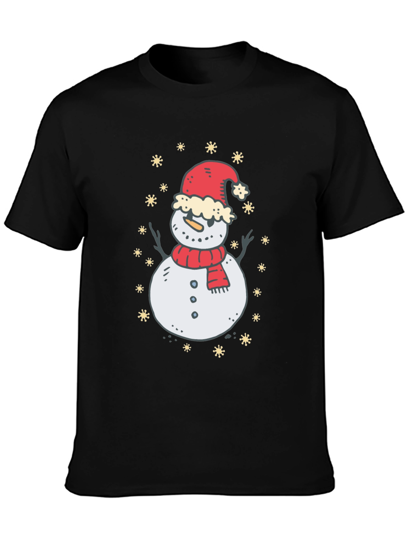 Festive Snowman Graphic T-Shirt