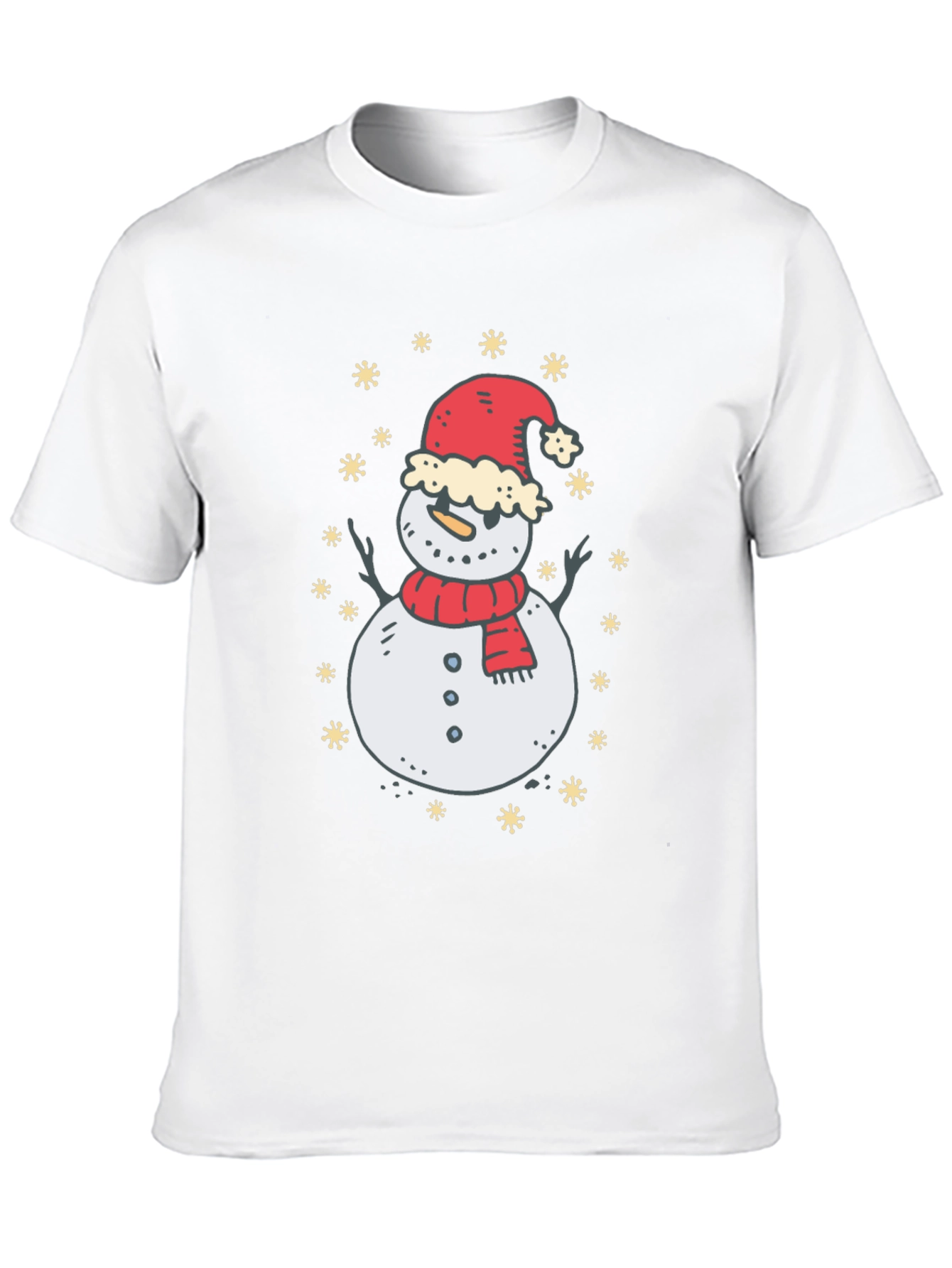 Festive Snowman Graphic T-Shirt