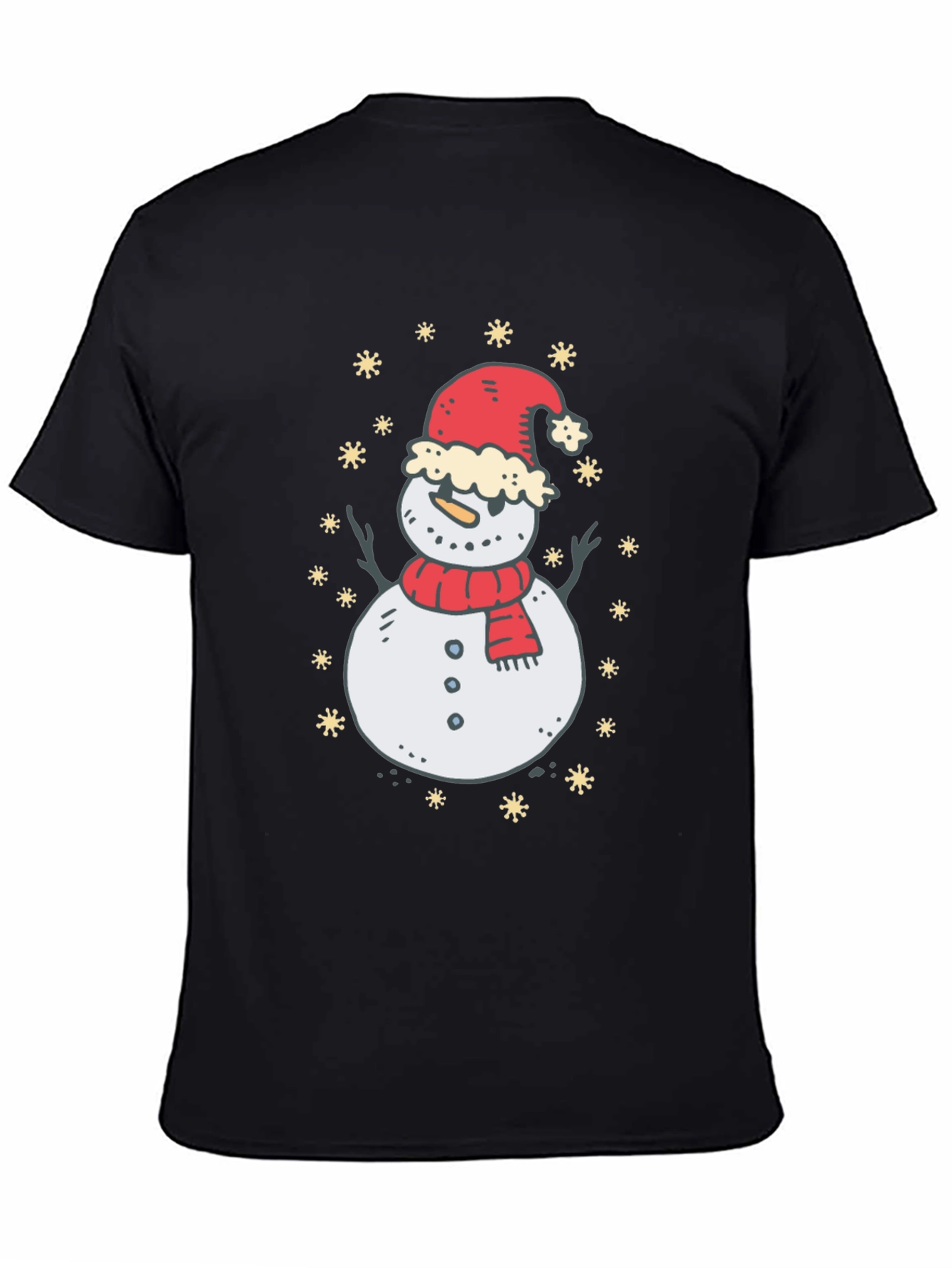 Festive Snowman Graphic T-Shirt