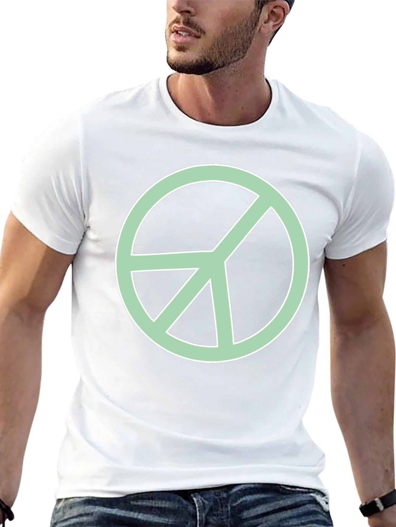 Peace Sign Graphic Tee - Black