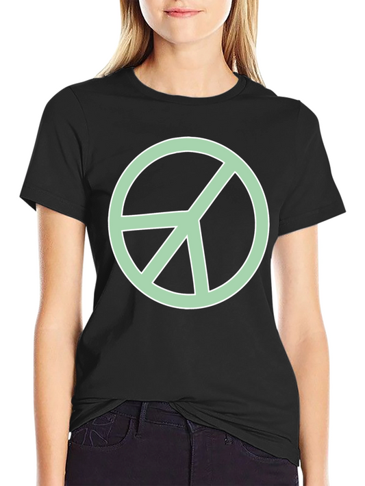Peace Sign Graphic Tee - Black
