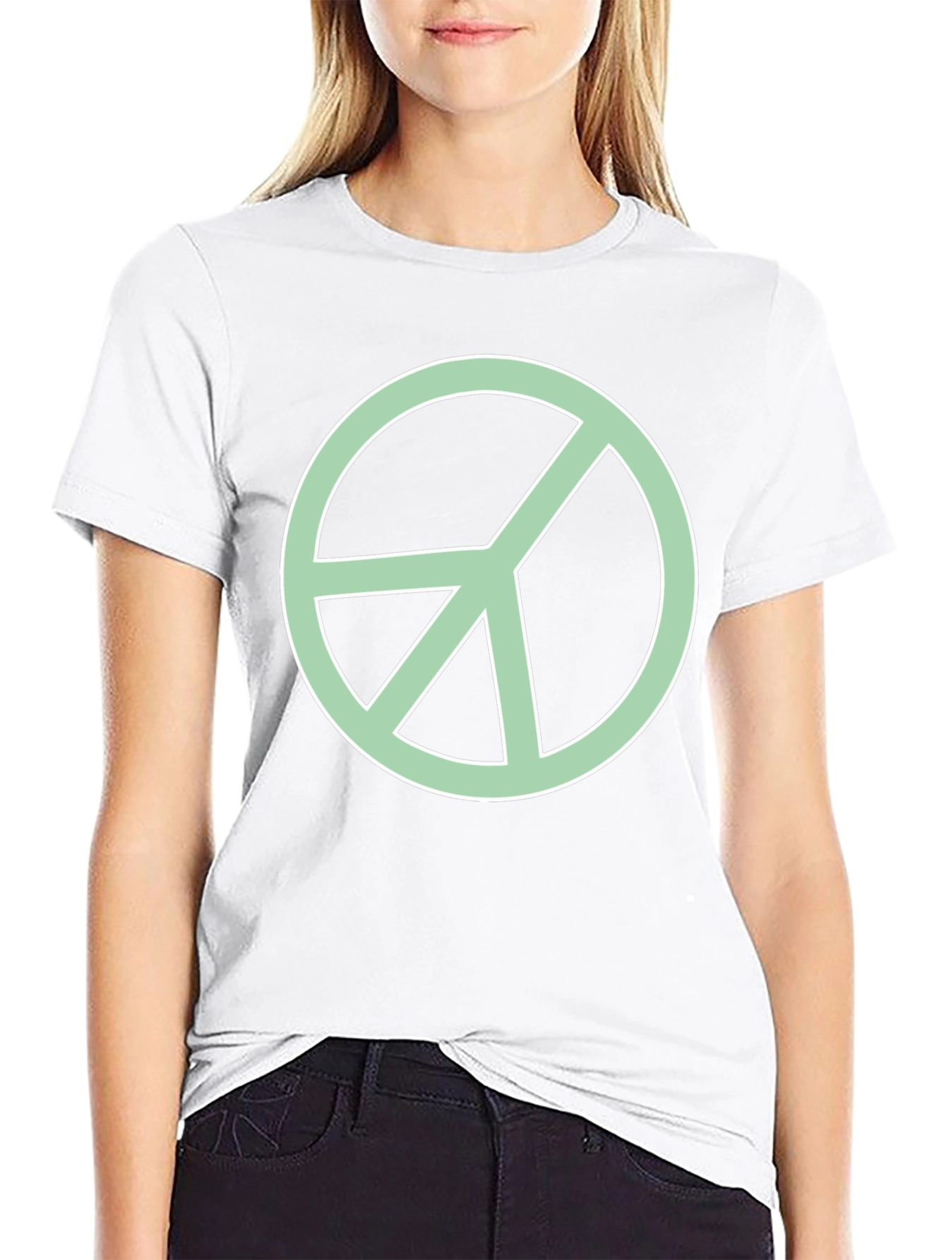 Peace Sign Graphic Tee - Black