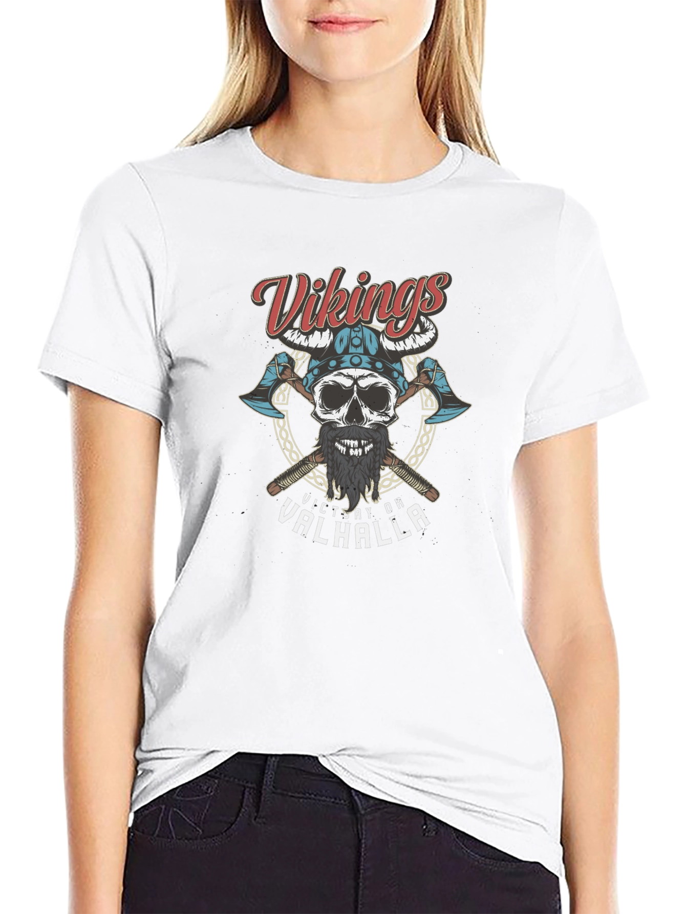 Vikings Victory or Valhalla Graphic T-Shirt