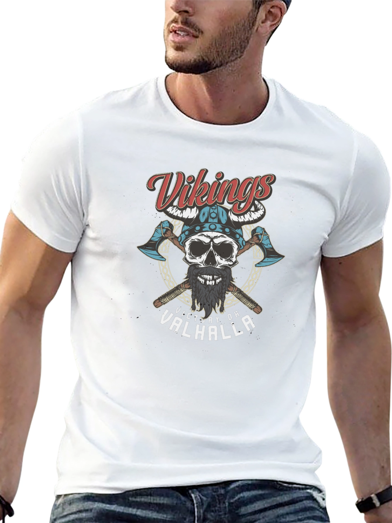 Vikings Victory or Valhalla Graphic T-Shirt