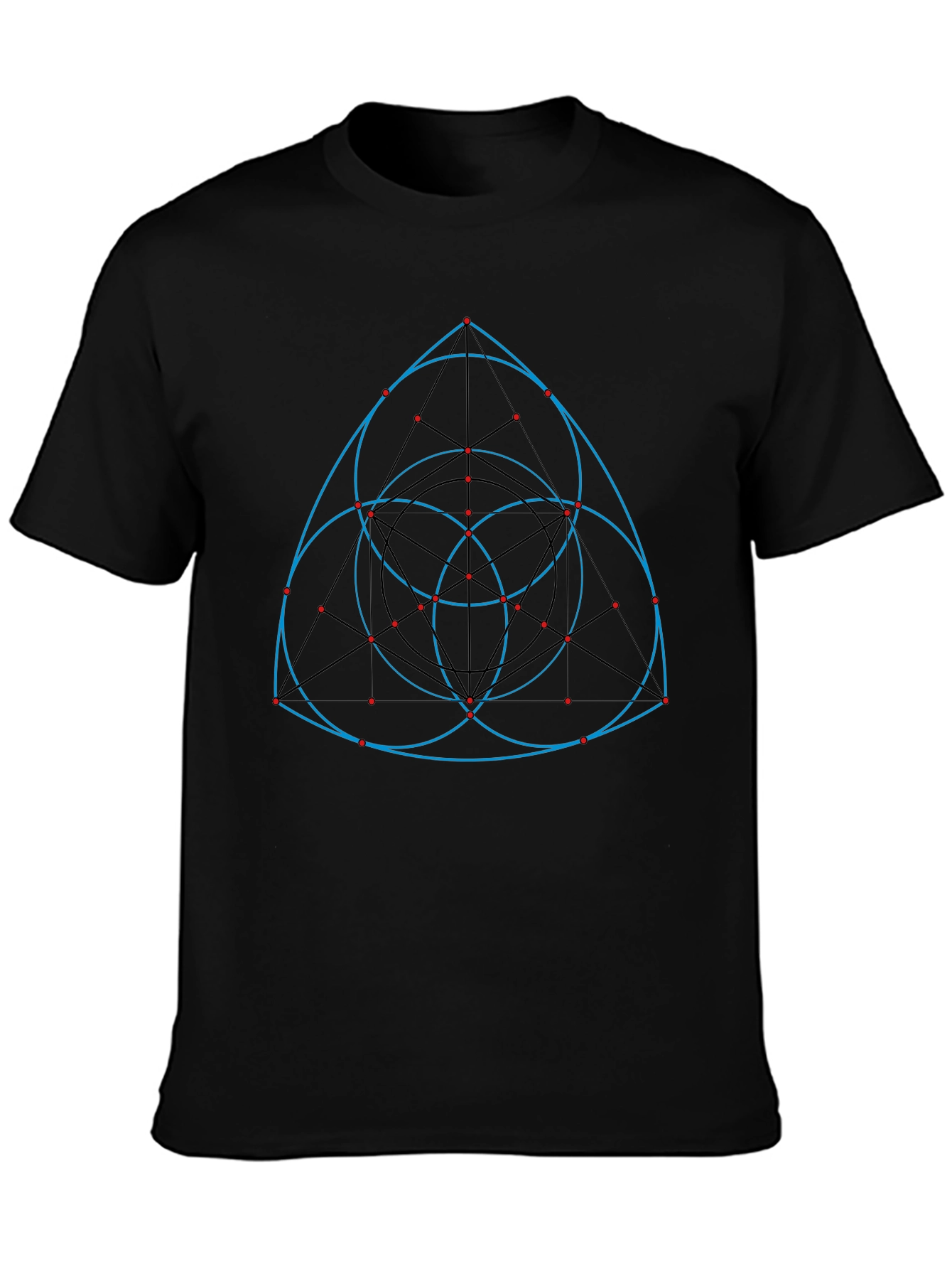Geometric Design Black T-Shirt