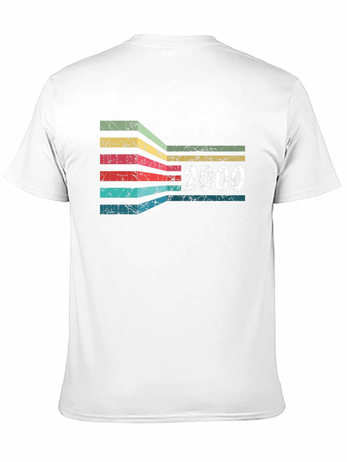 Retro 2000 Striped Graphic T-Shirt