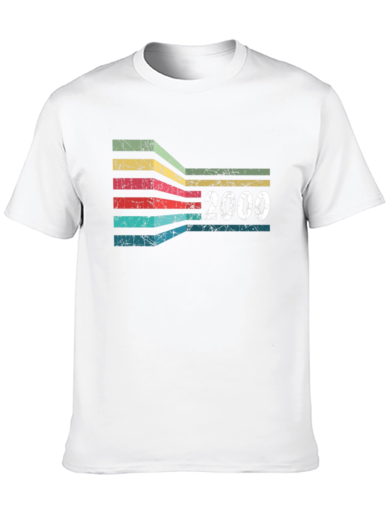 Retro 2000 Striped Graphic T-Shirt