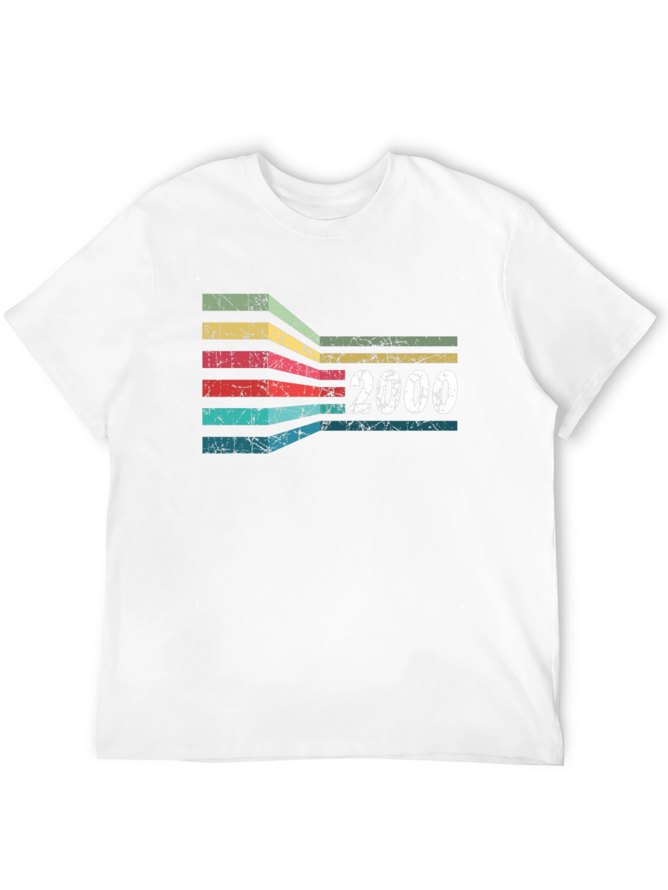Retro 2000 Striped Graphic T-Shirt