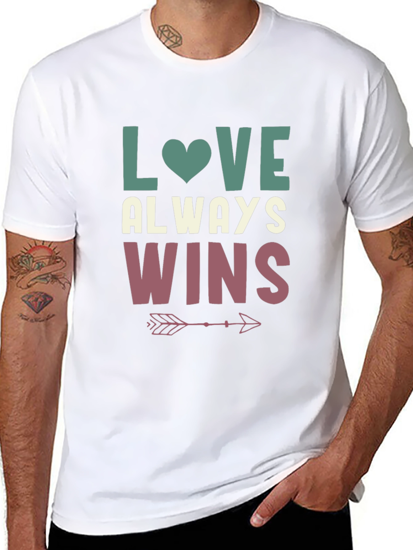 Love Always Wins Graphic Tee - Black