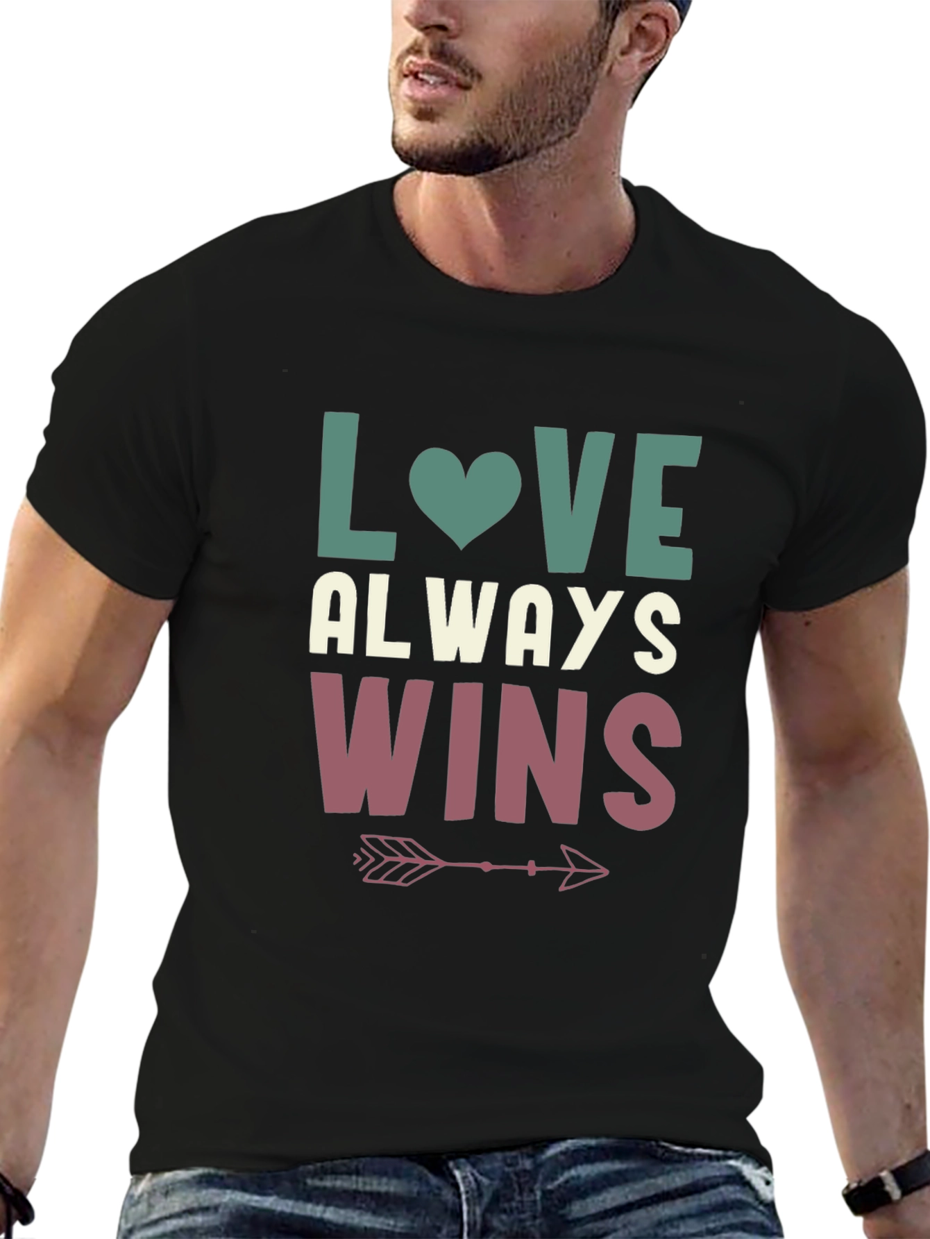 Love Always Wins Graphic Tee - Black