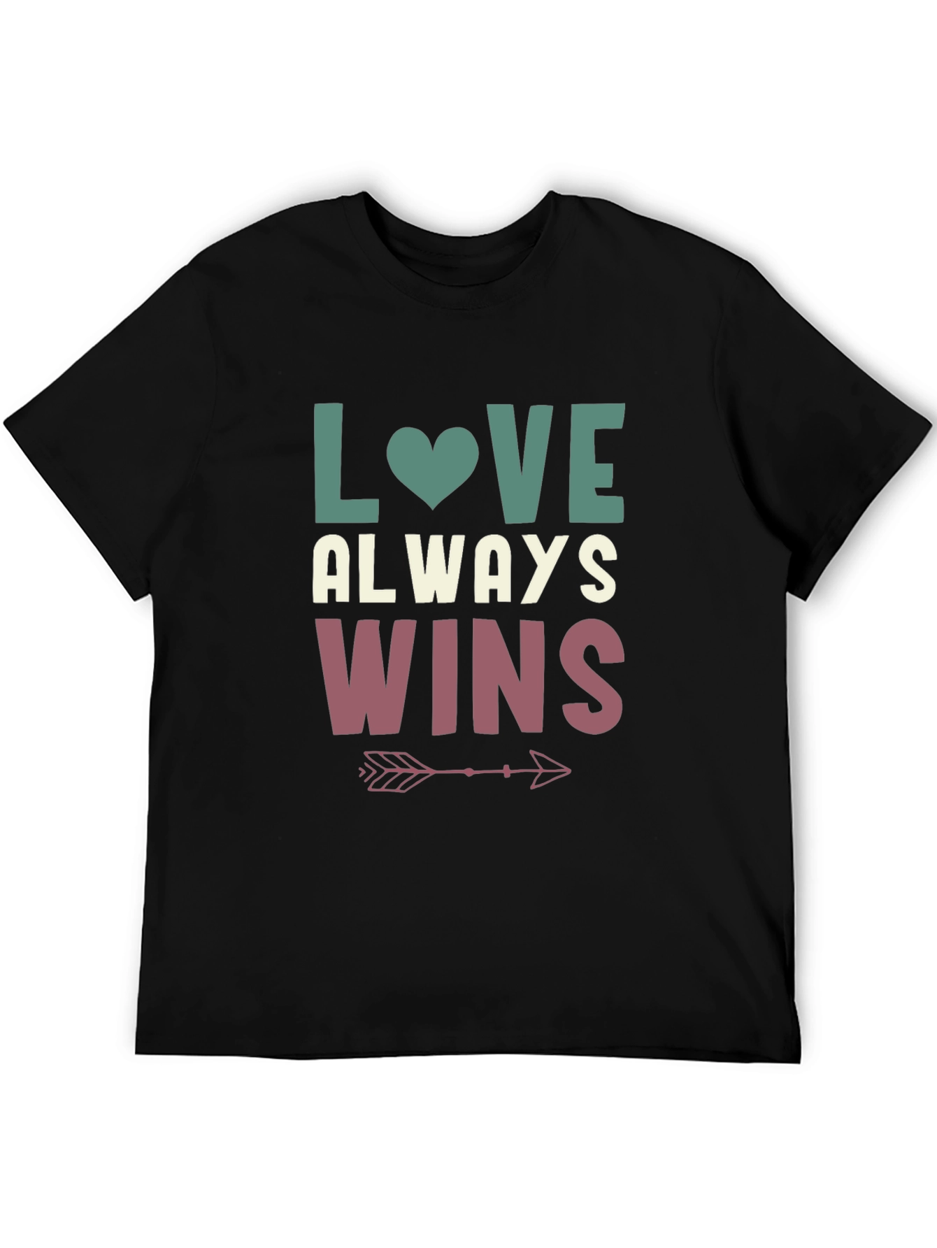 Love Always Wins Graphic Tee - Black