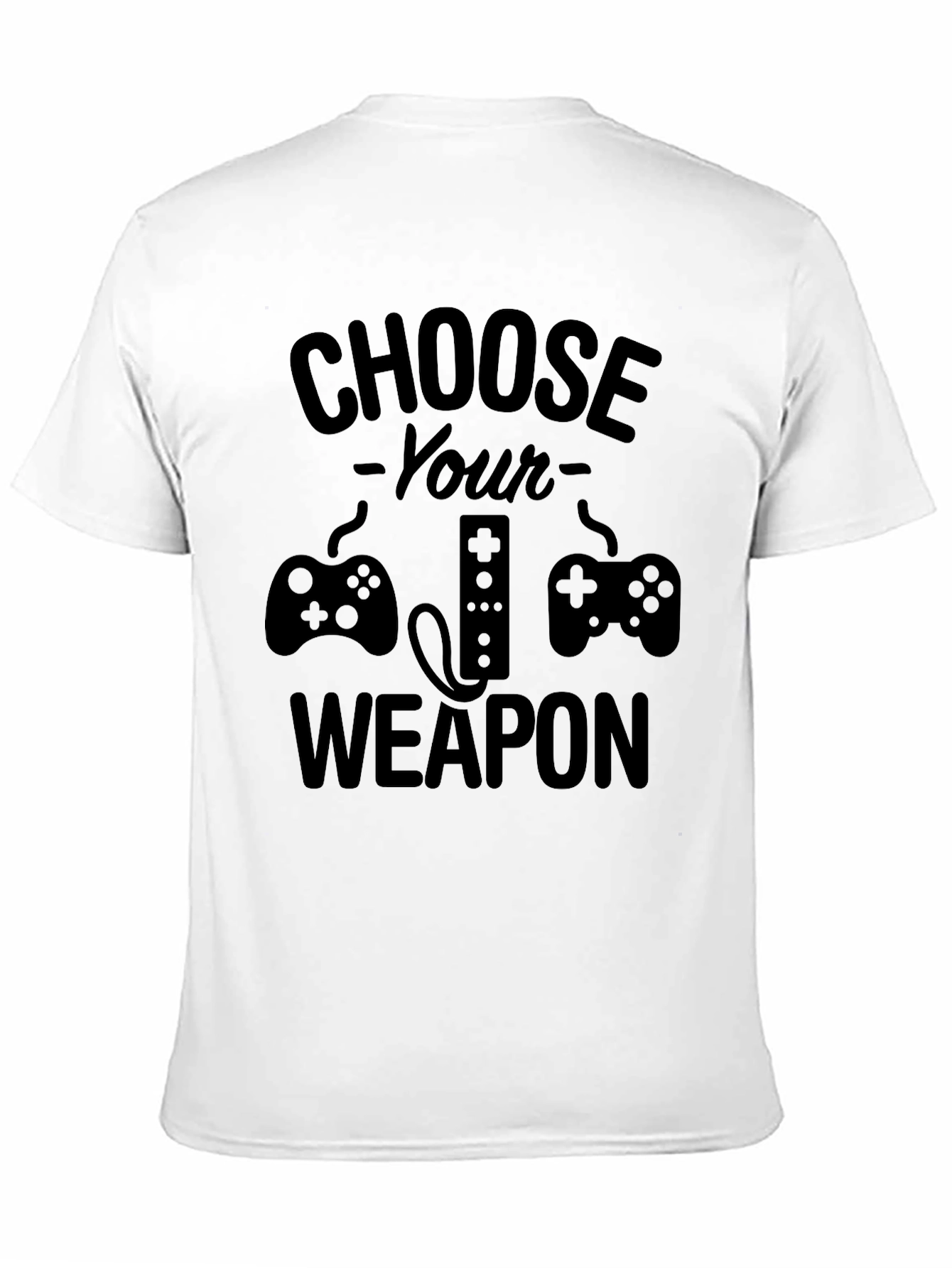 Choose Your Weapon Black Gaming T-Shirt