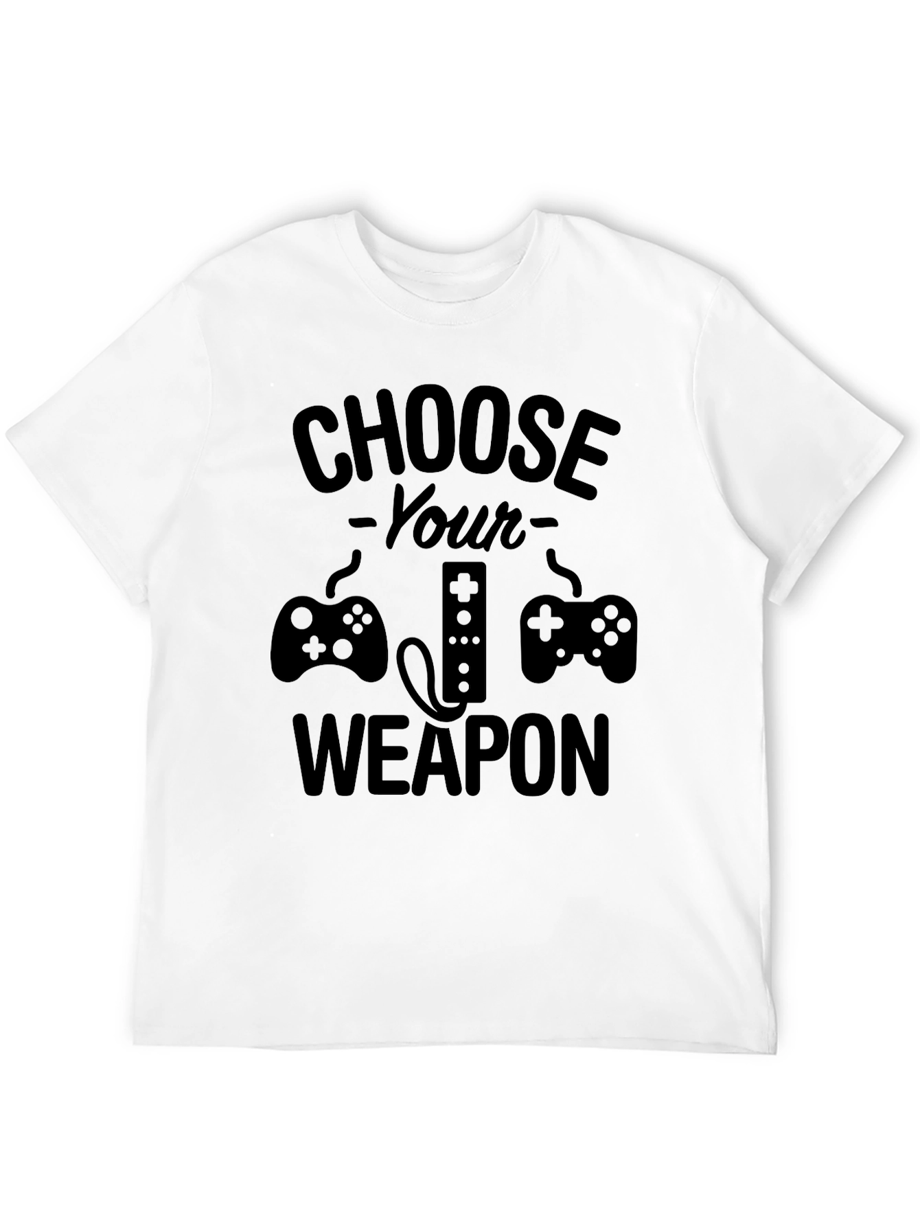 Choose Your Weapon Black Gaming T-Shirt