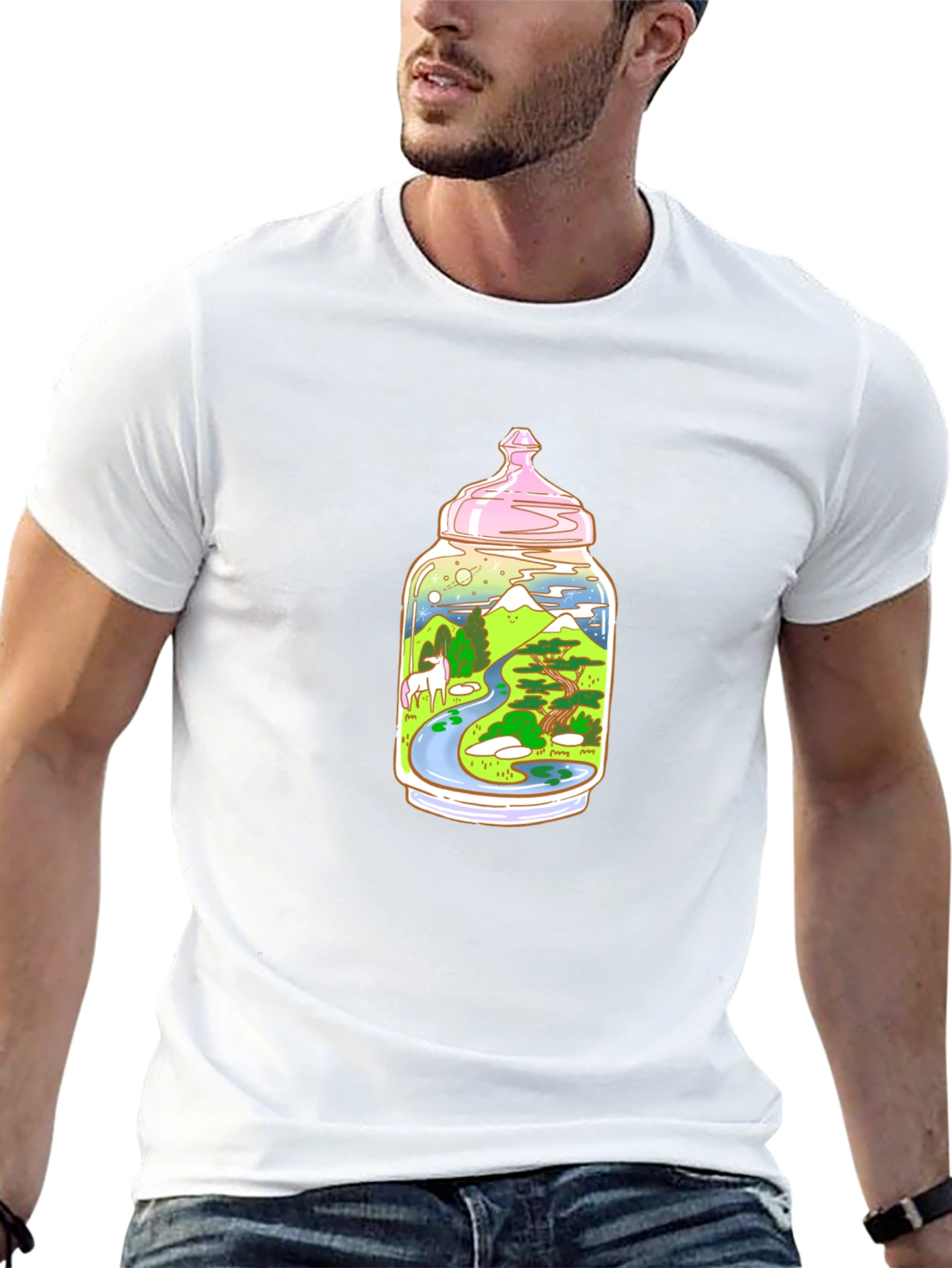 Unicorn Landscape in Jar T-Shirt