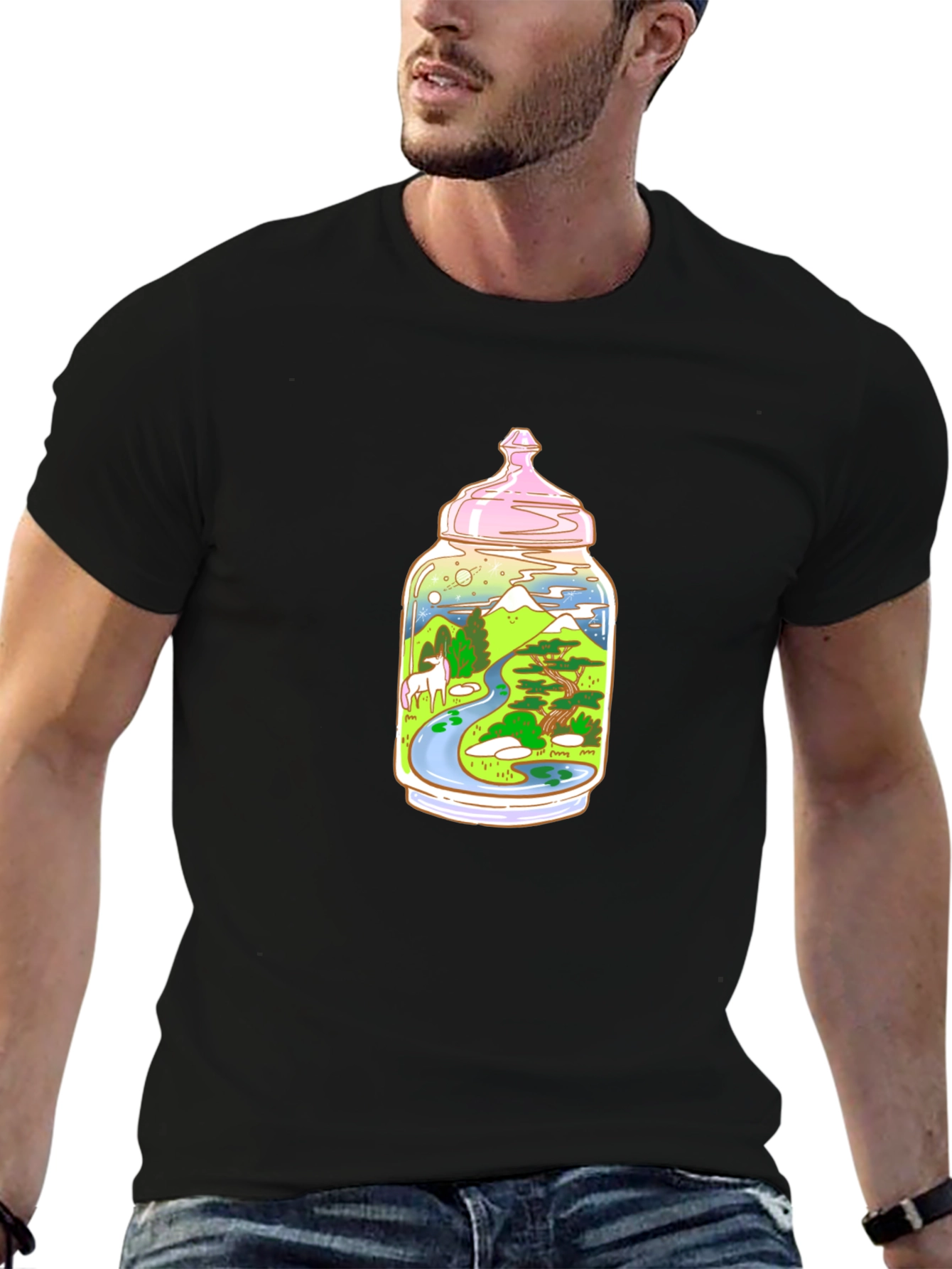 Unicorn Landscape in Jar T-Shirt