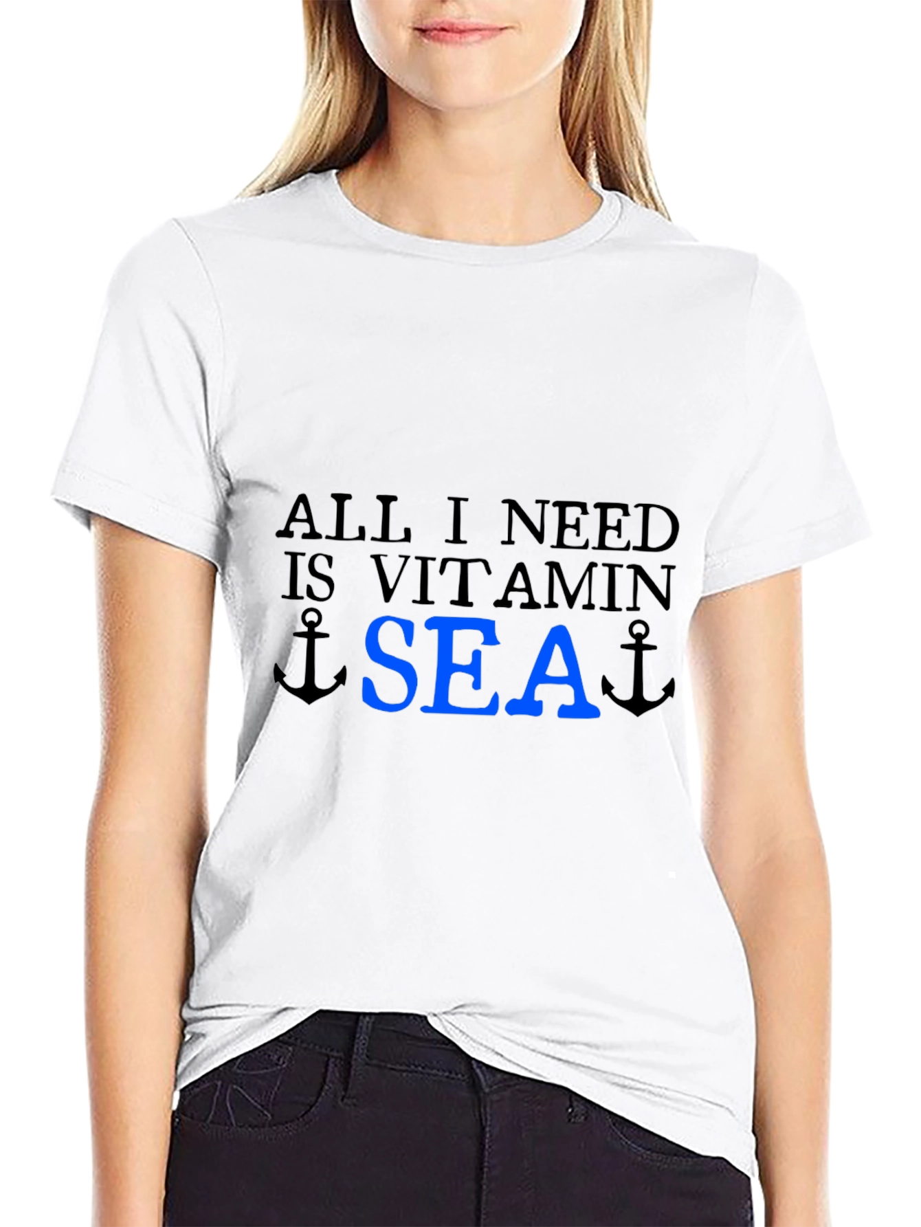 Vitamin Sea T-Shirt - Black Cotton Tee