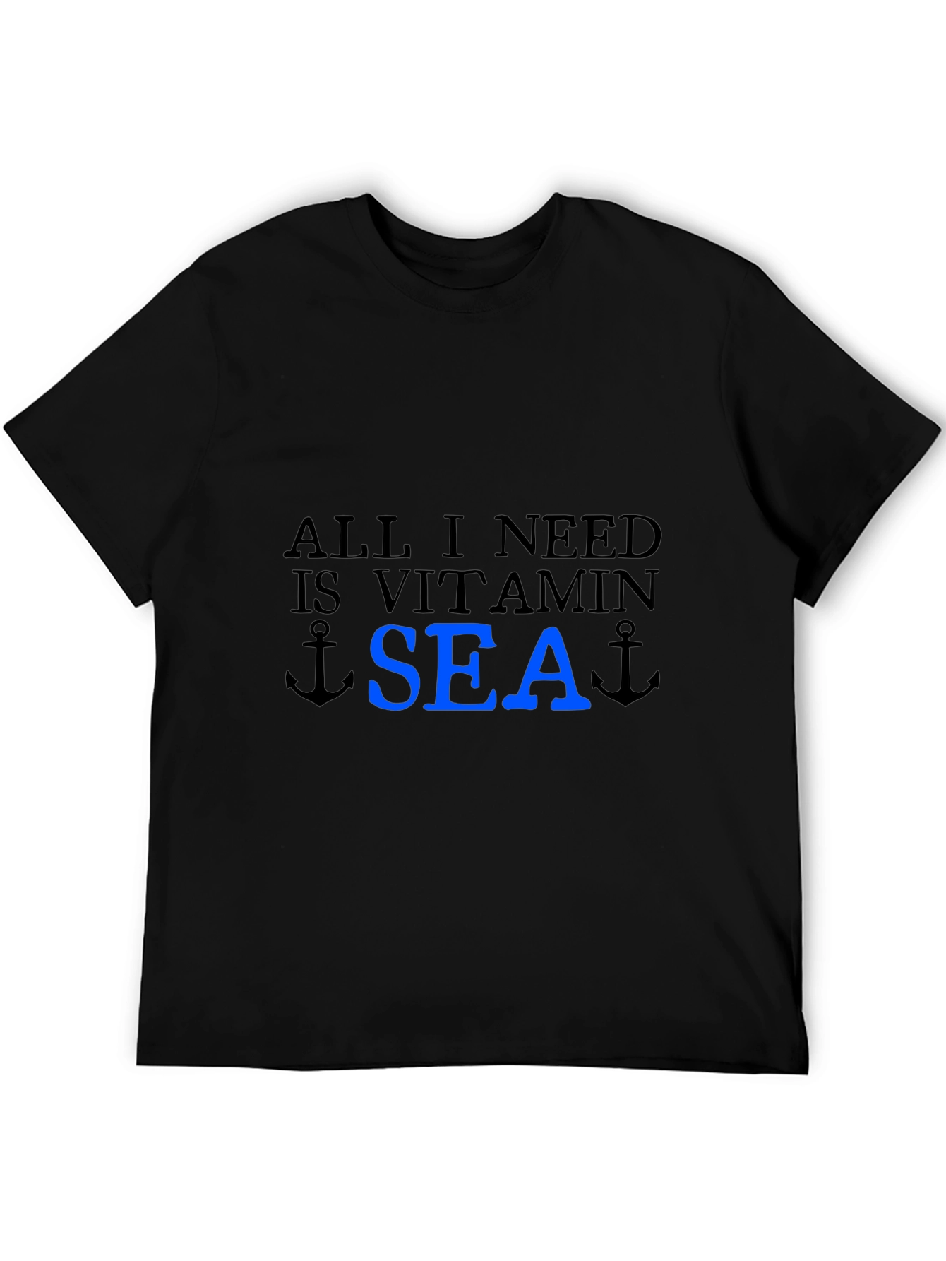 Vitamin Sea T-Shirt - Black Cotton Tee