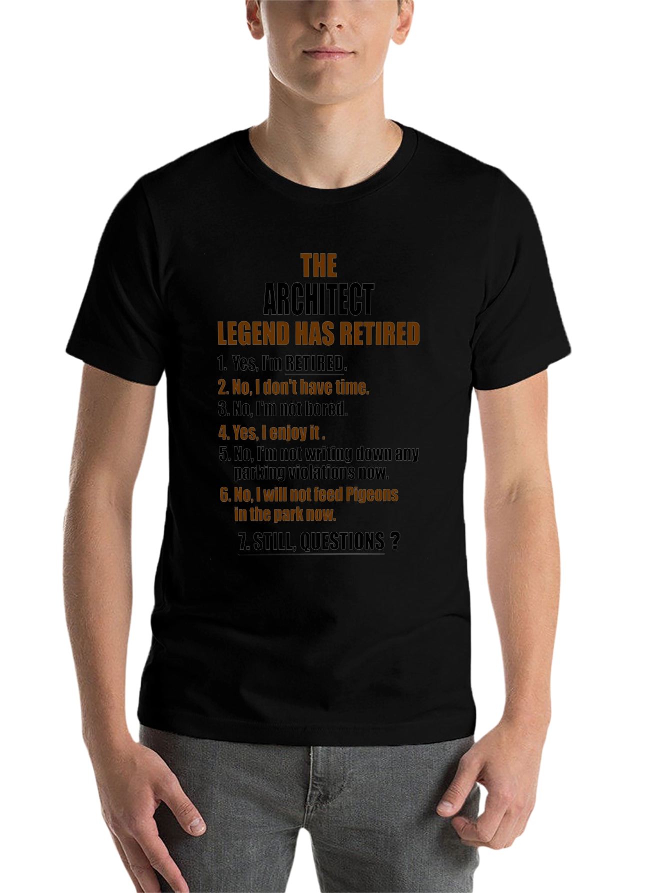 Retired Architect Legend T-Shirt - Funny Retirement Gift