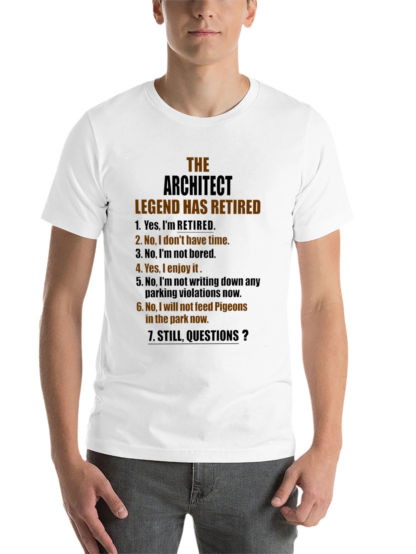 Retired Architect Legend T-Shirt - Funny Retirement Gift