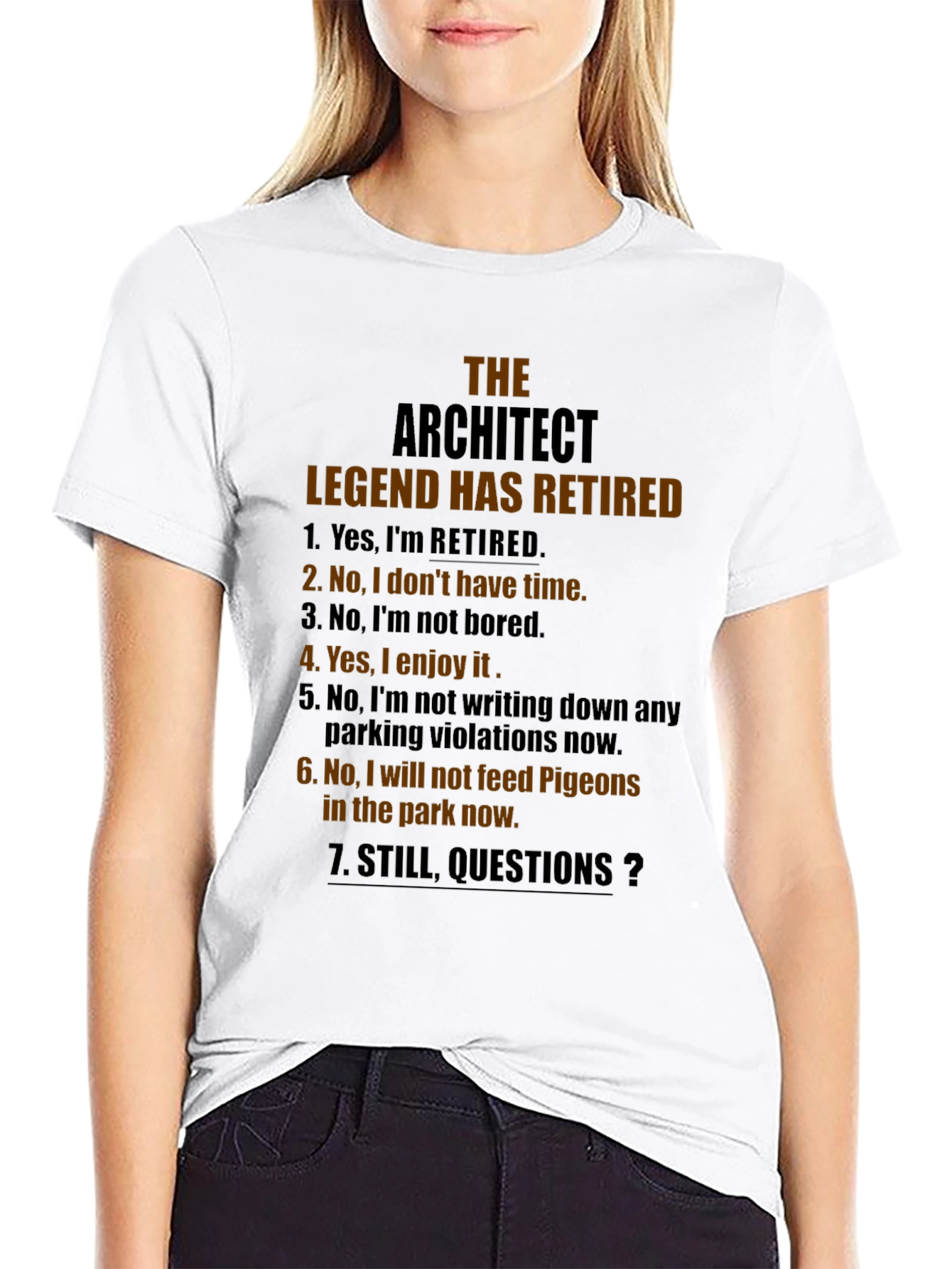 Retired Architect Legend T-Shirt - Funny Retirement Gift