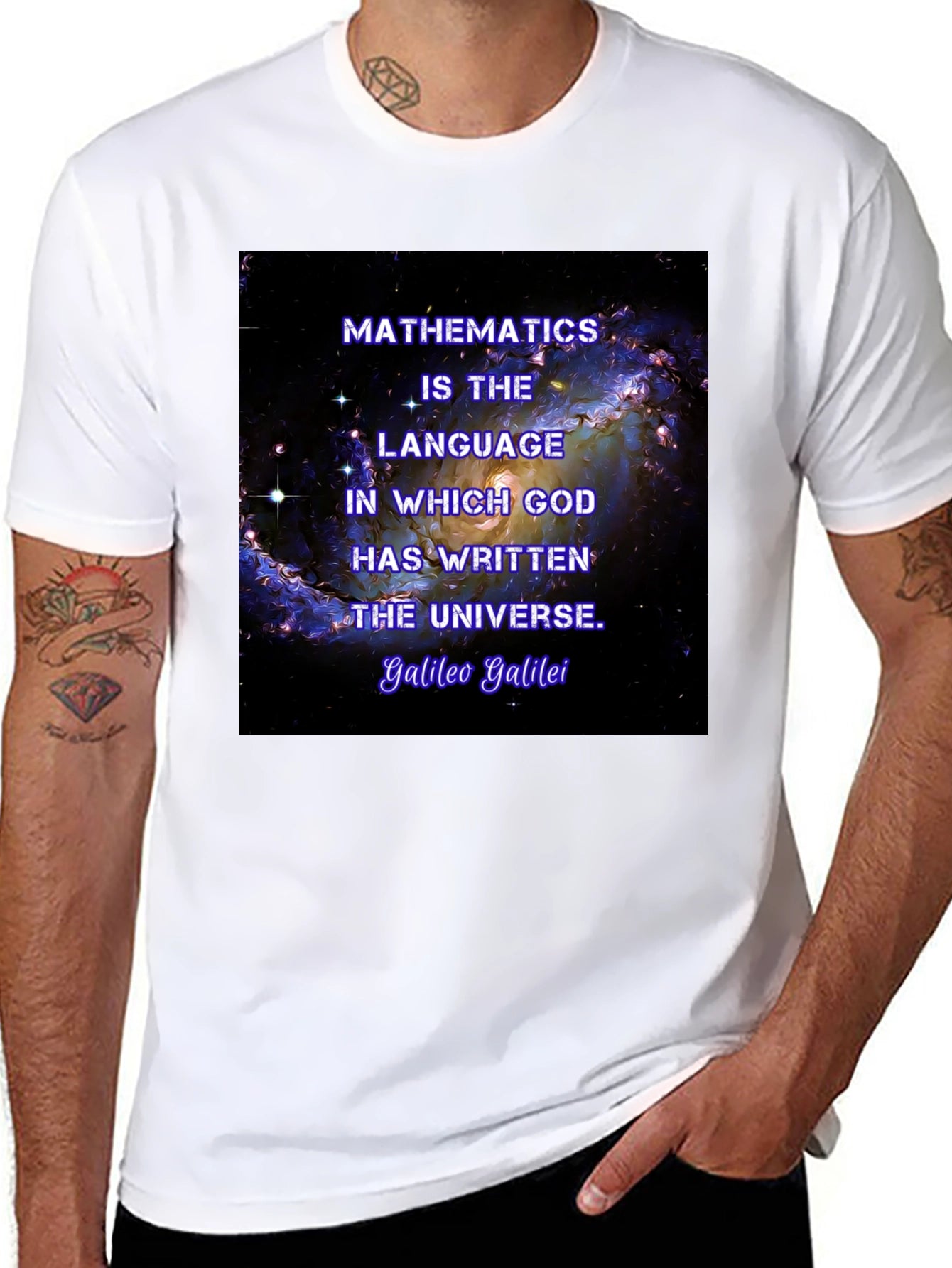 Galileo Quote T-Shirt - Math is the Universes Language