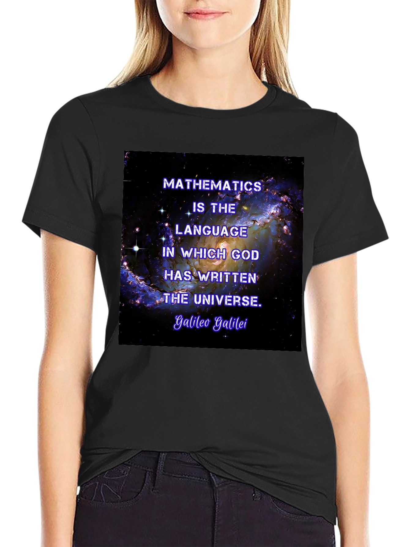 Galileo Quote T-Shirt - Math is the Universes Language