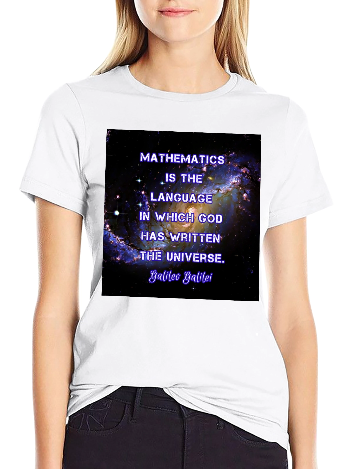 Galileo Quote T-Shirt - Math is the Universes Language