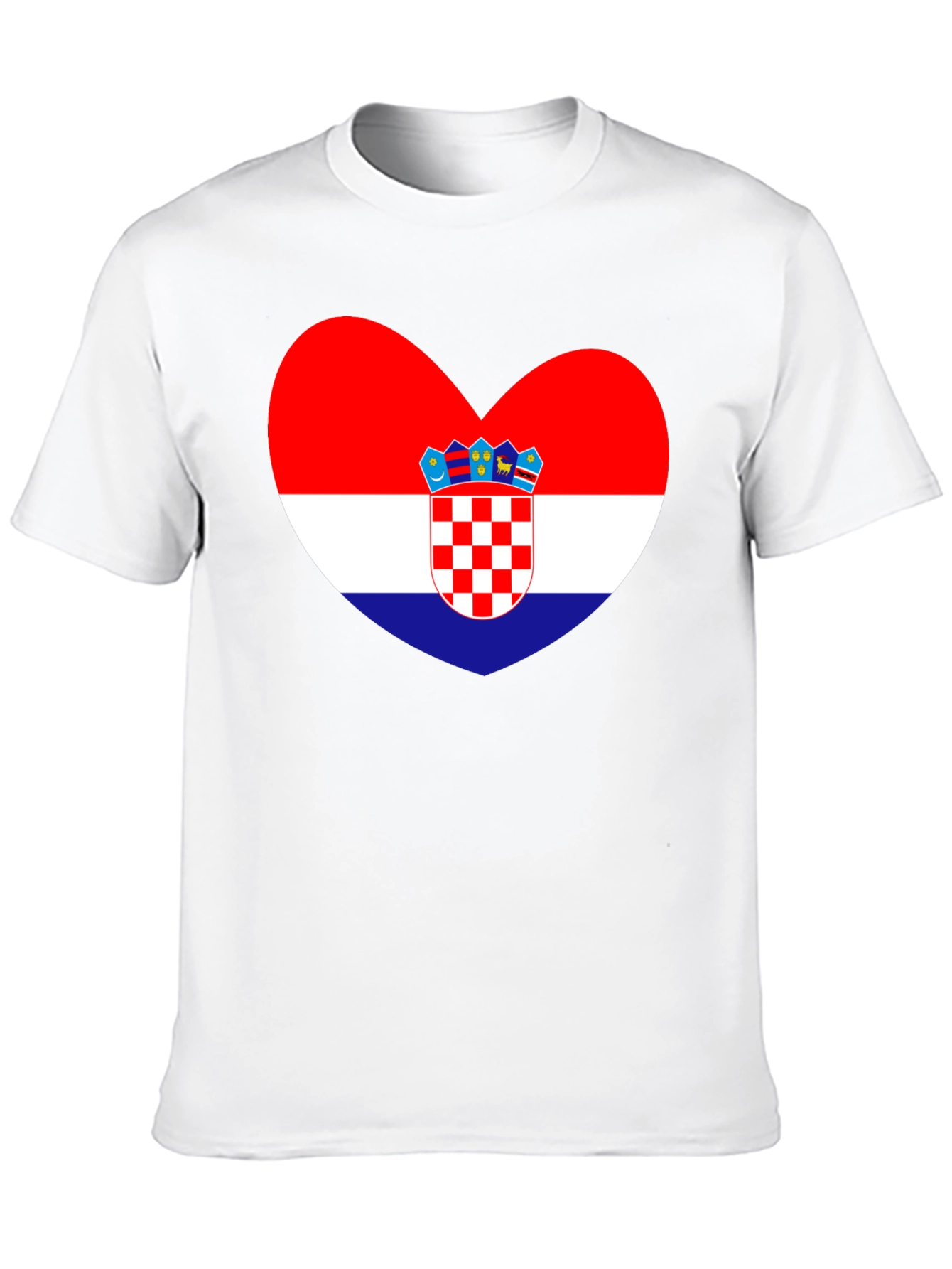Croatia Flag Heart T-Shirt