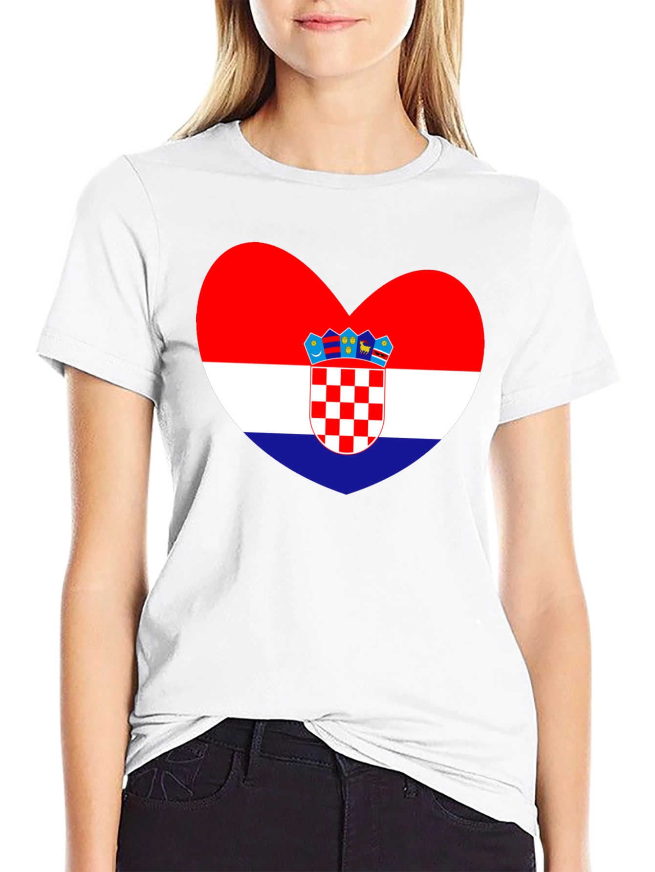 Croatia Flag Heart T-Shirt