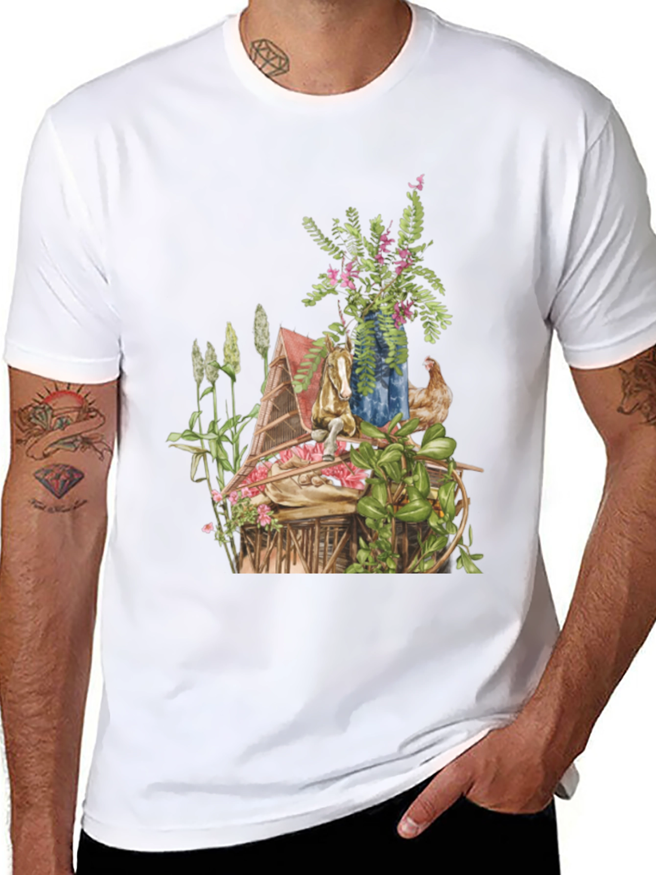 Rustic Farmhouse T-Shirt: Country Life Design