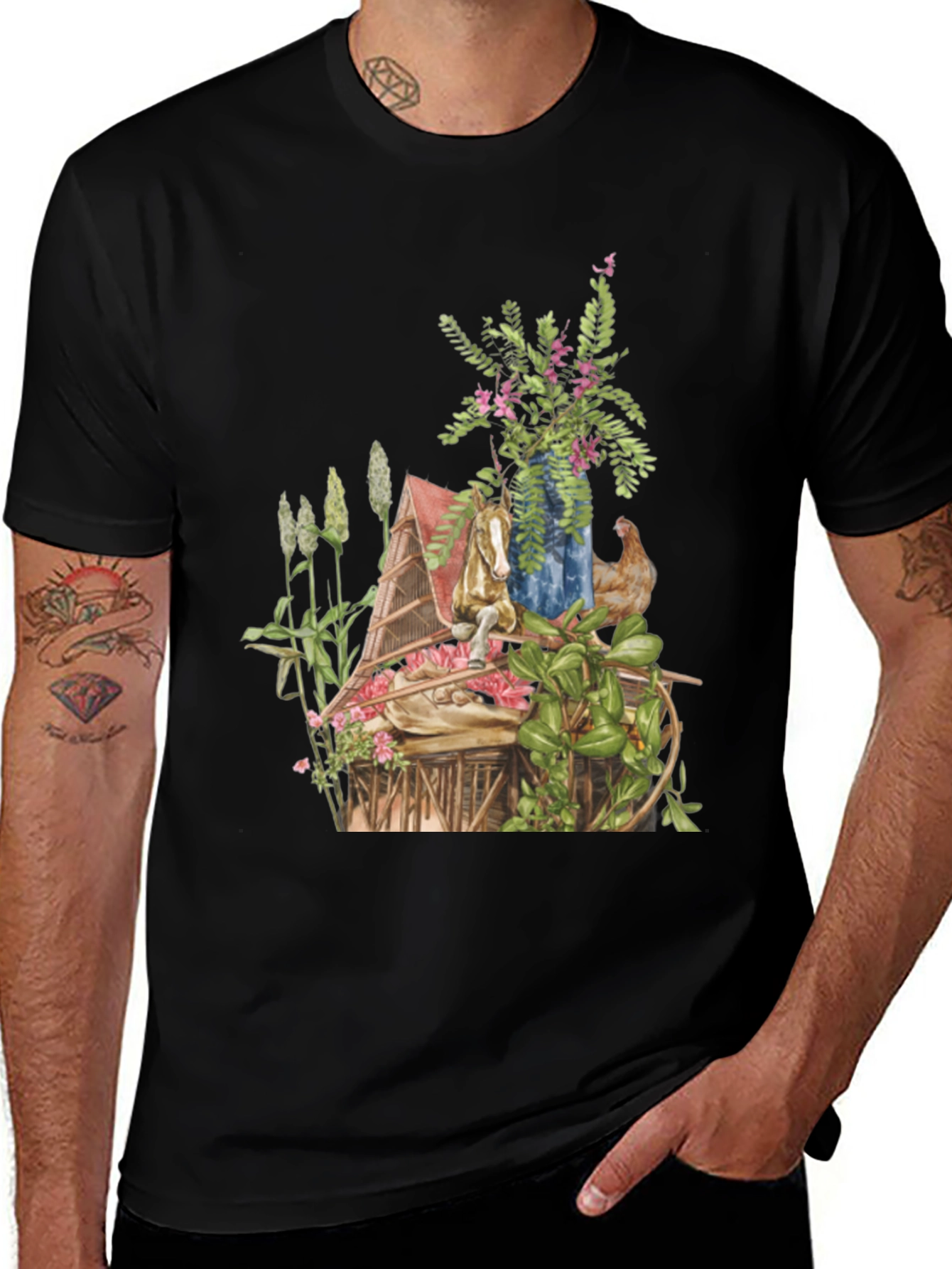 Rustic Farmhouse T-Shirt: Country Life Design