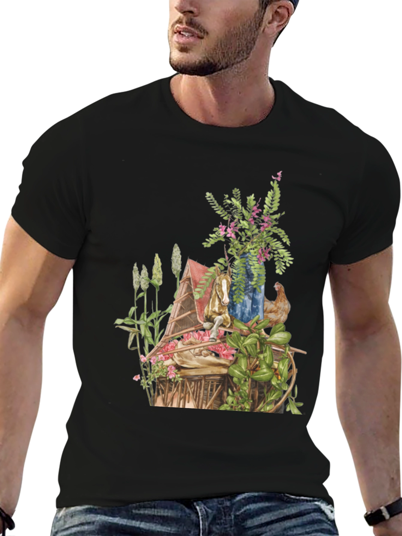 Rustic Farmhouse T-Shirt: Country Life Design
