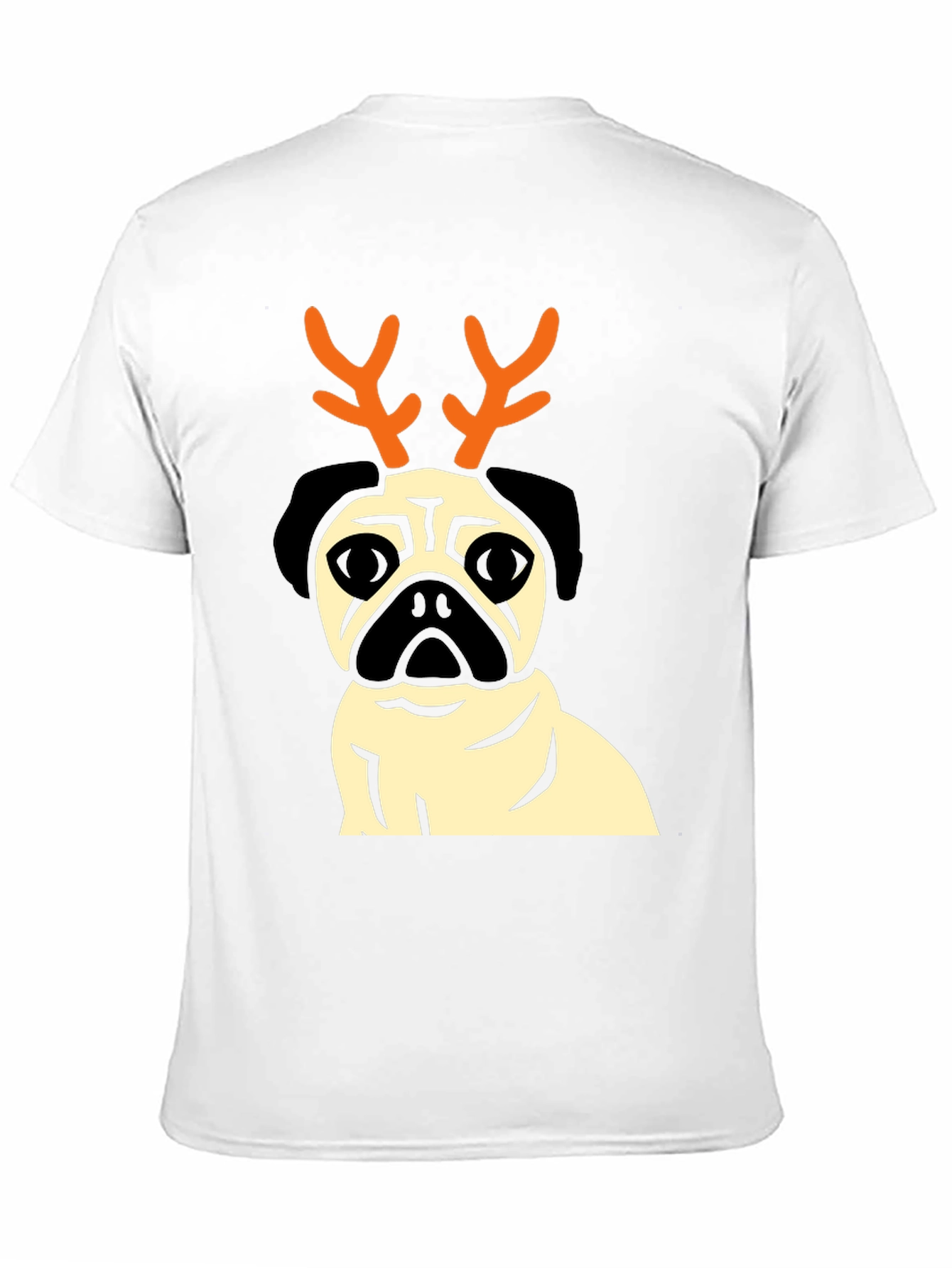 Holiday Pug Reindeer Graphic Tee