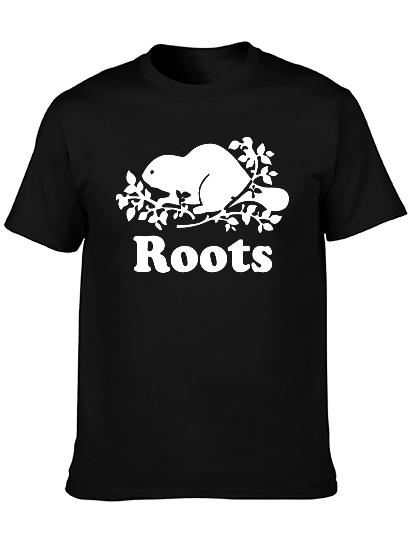 Roots Beaver Logo Black T-Shirt