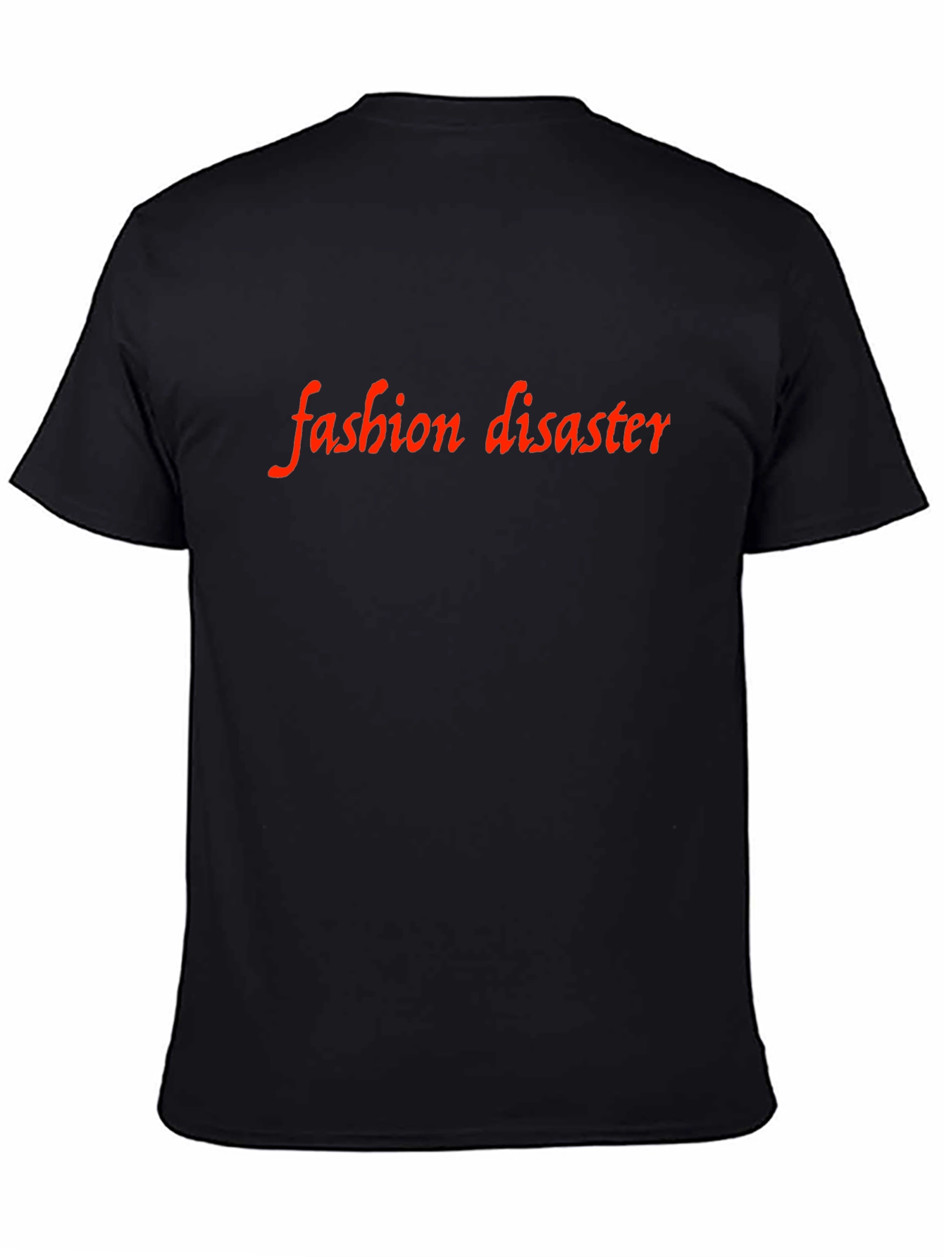 Fashion Disaster Graphic Tee - Black Cotton Casual Shirt