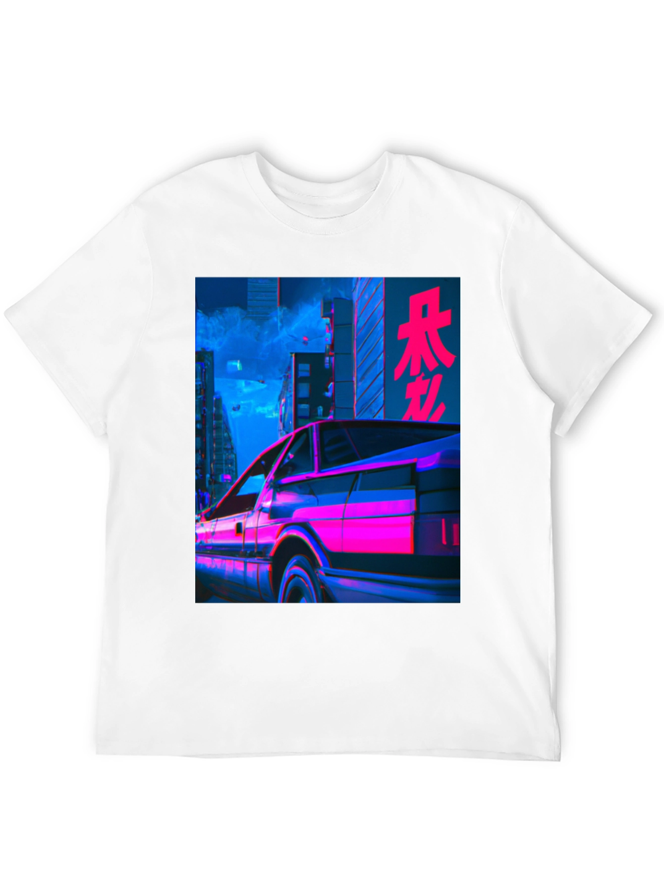 Retrowave Car Graphic Tee - Black