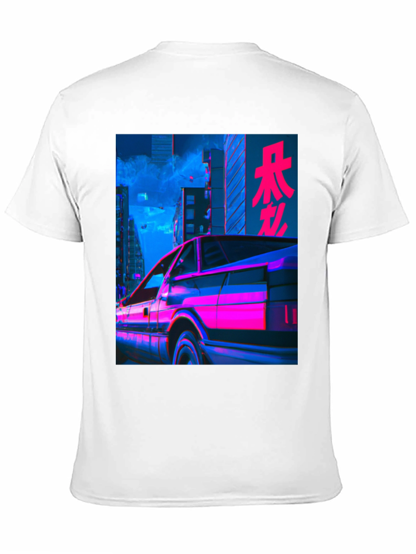 Retrowave Car Graphic Tee - Black