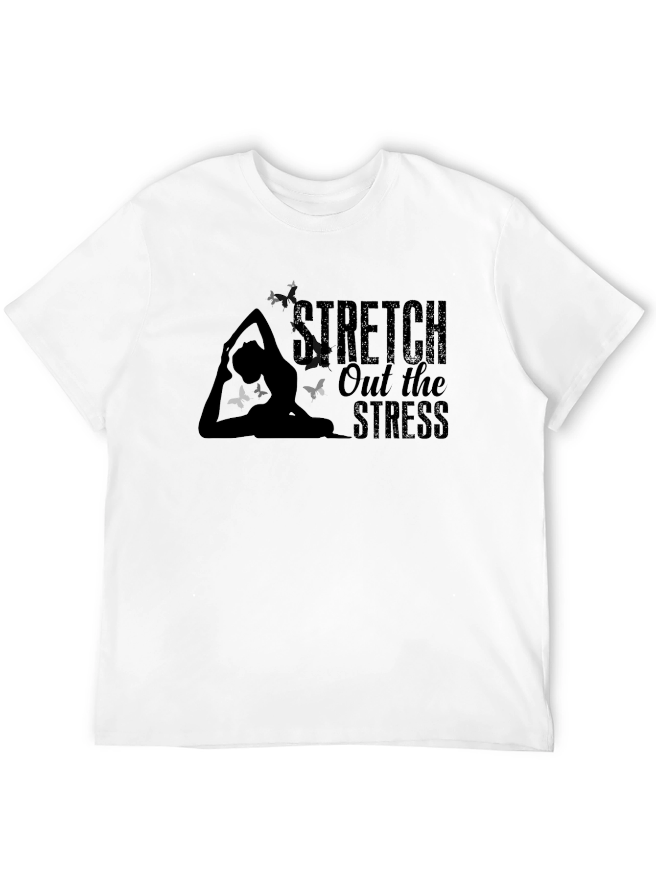 Stretch Out the Stress Yoga Graphic T-Shirt