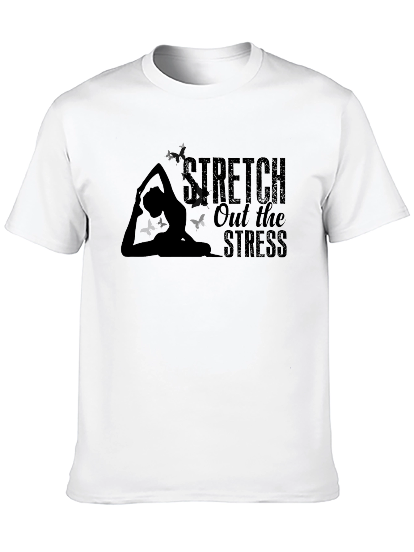 Stretch Out the Stress Yoga Graphic T-Shirt