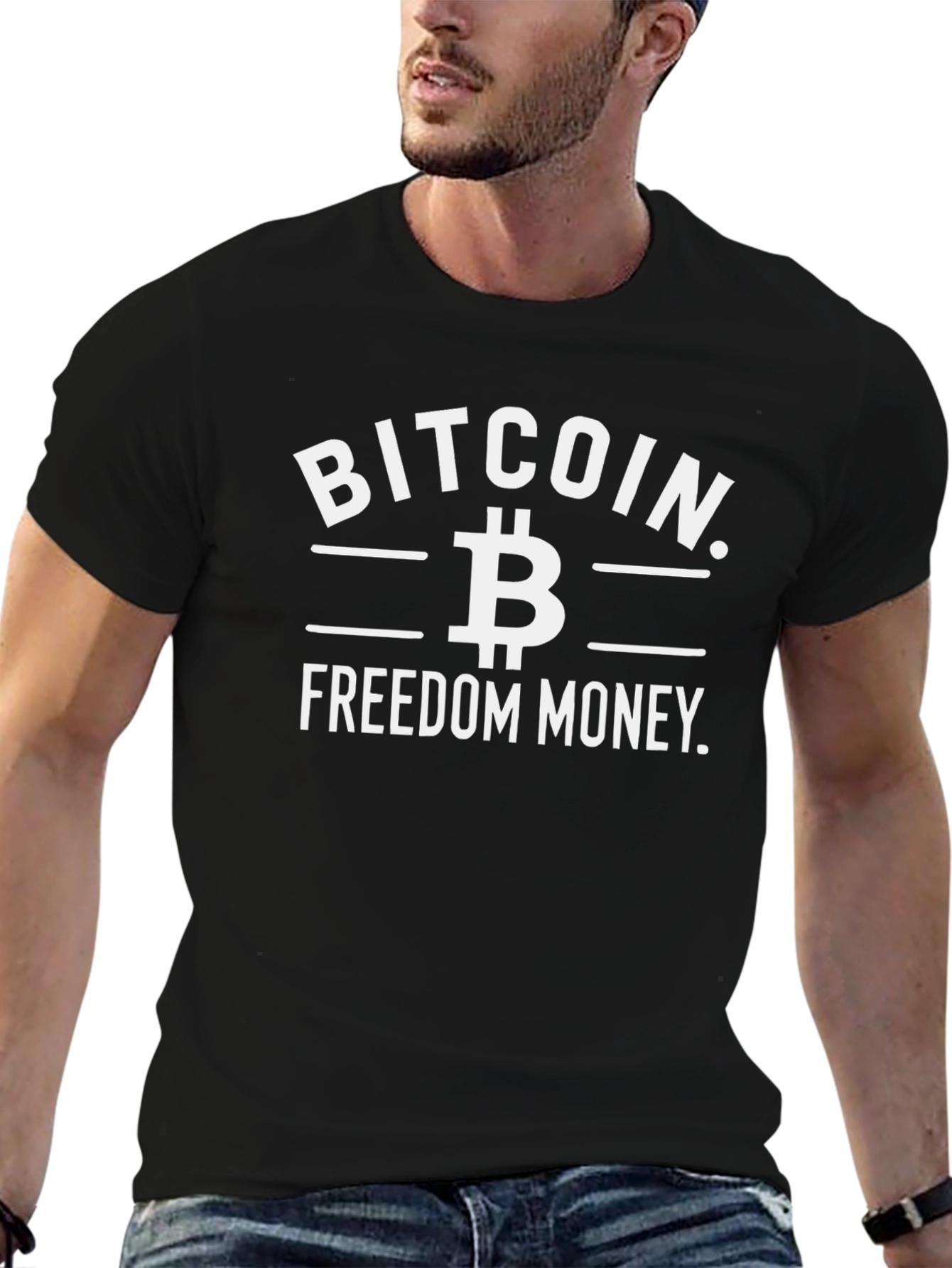 Bitcoin Freedom Money Graphic T-Shirt