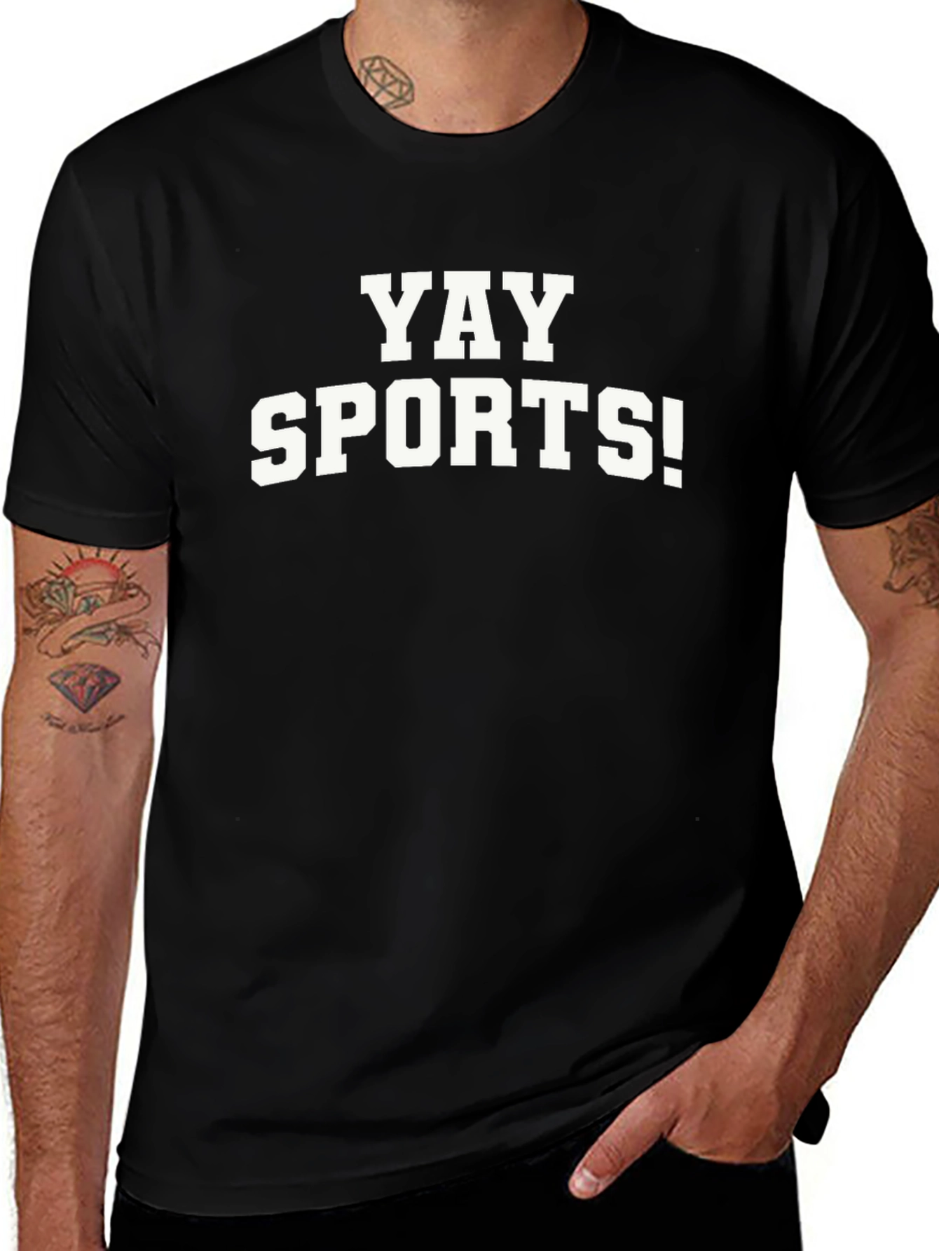 Yay Sports! Graphic T-Shirt - Black