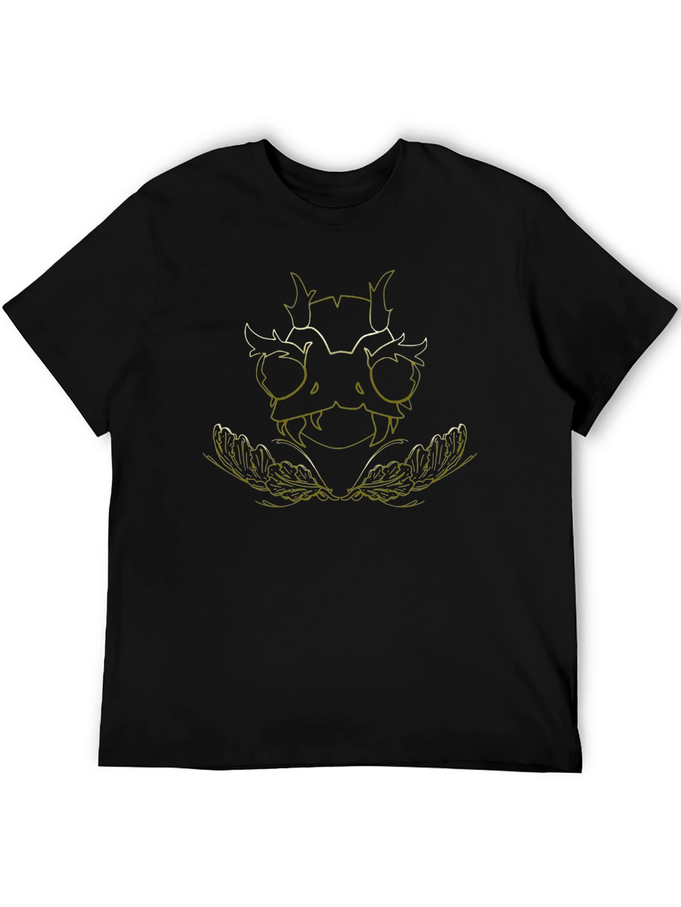 Unique Graphic Print Black T-Shirt
