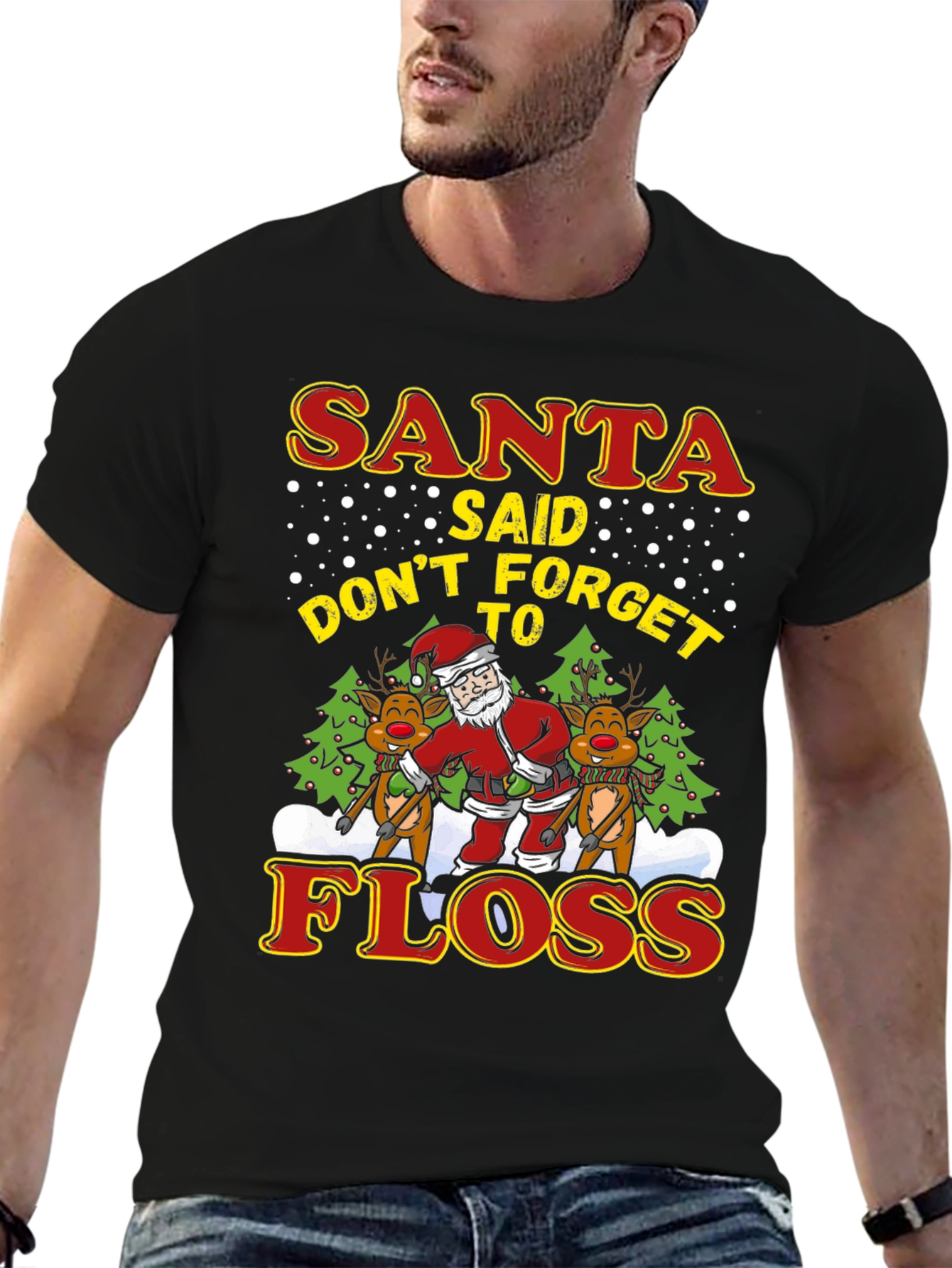 Santa Floss T-Shirt - Holiday Fun