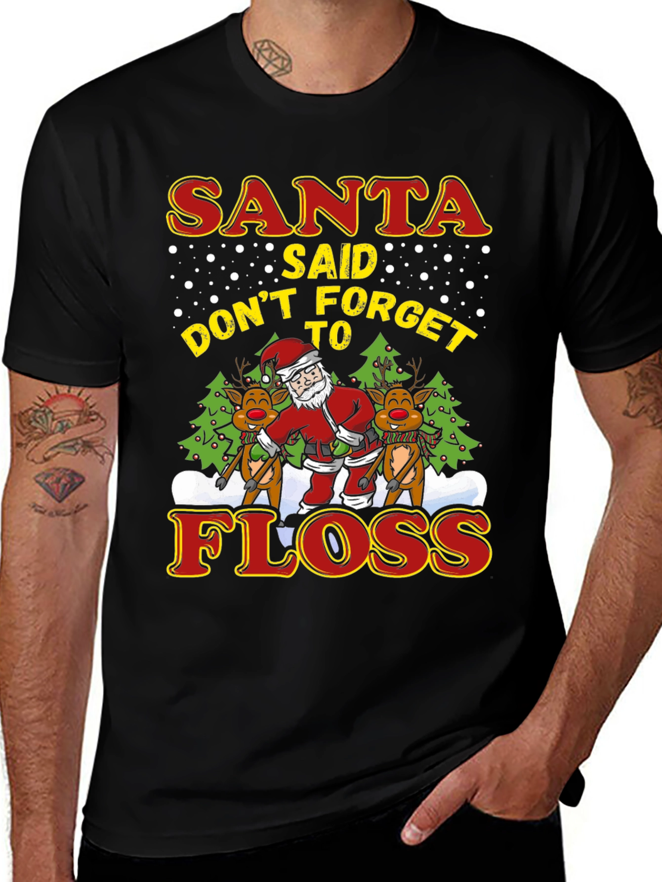 Santa Floss T-Shirt - Holiday Fun