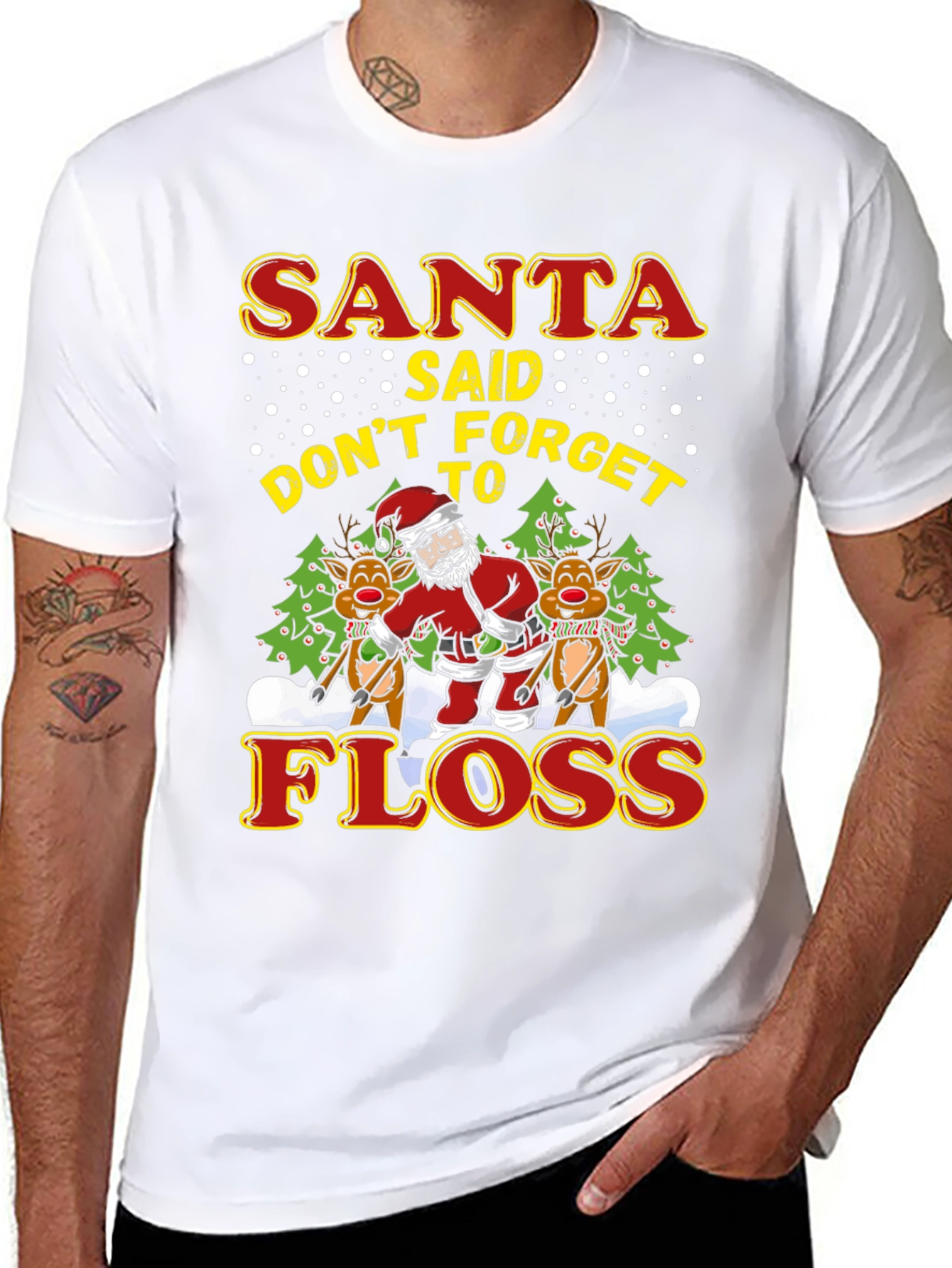 Santa Floss T-Shirt - Holiday Fun