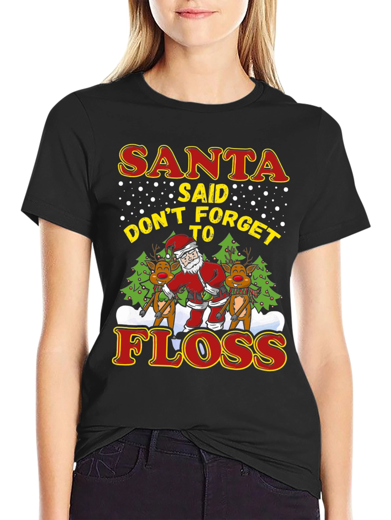 Santa Floss T-Shirt - Holiday Fun