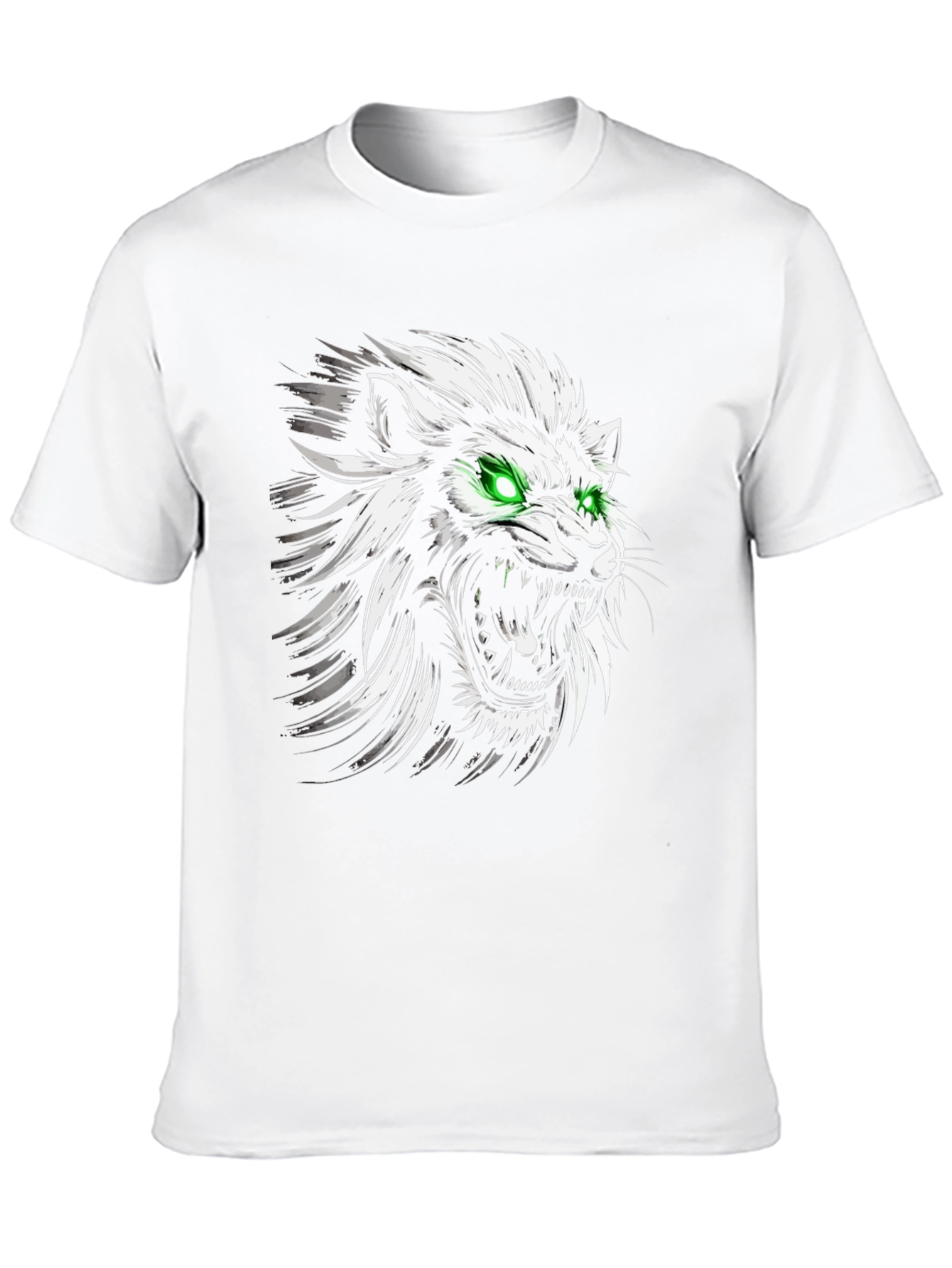 Mens Black Lion Graphic Tee - Fierce Style