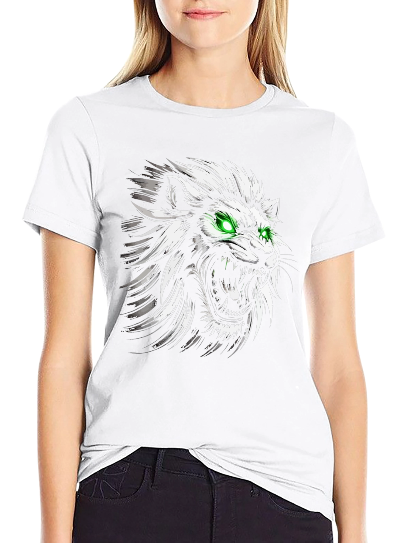 Mens Black Lion Graphic Tee - Fierce Style