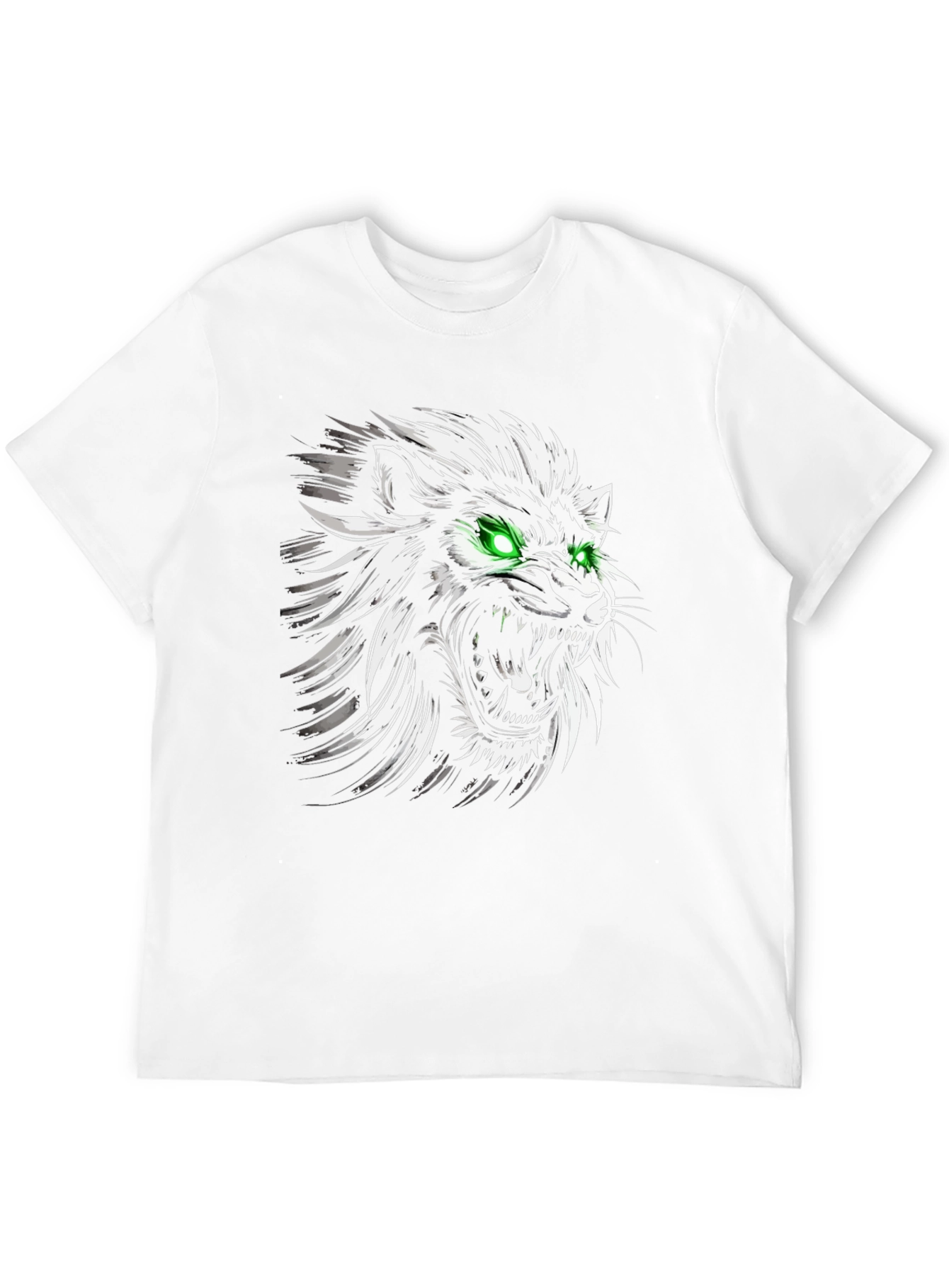 Mens Black Lion Graphic Tee - Fierce Style