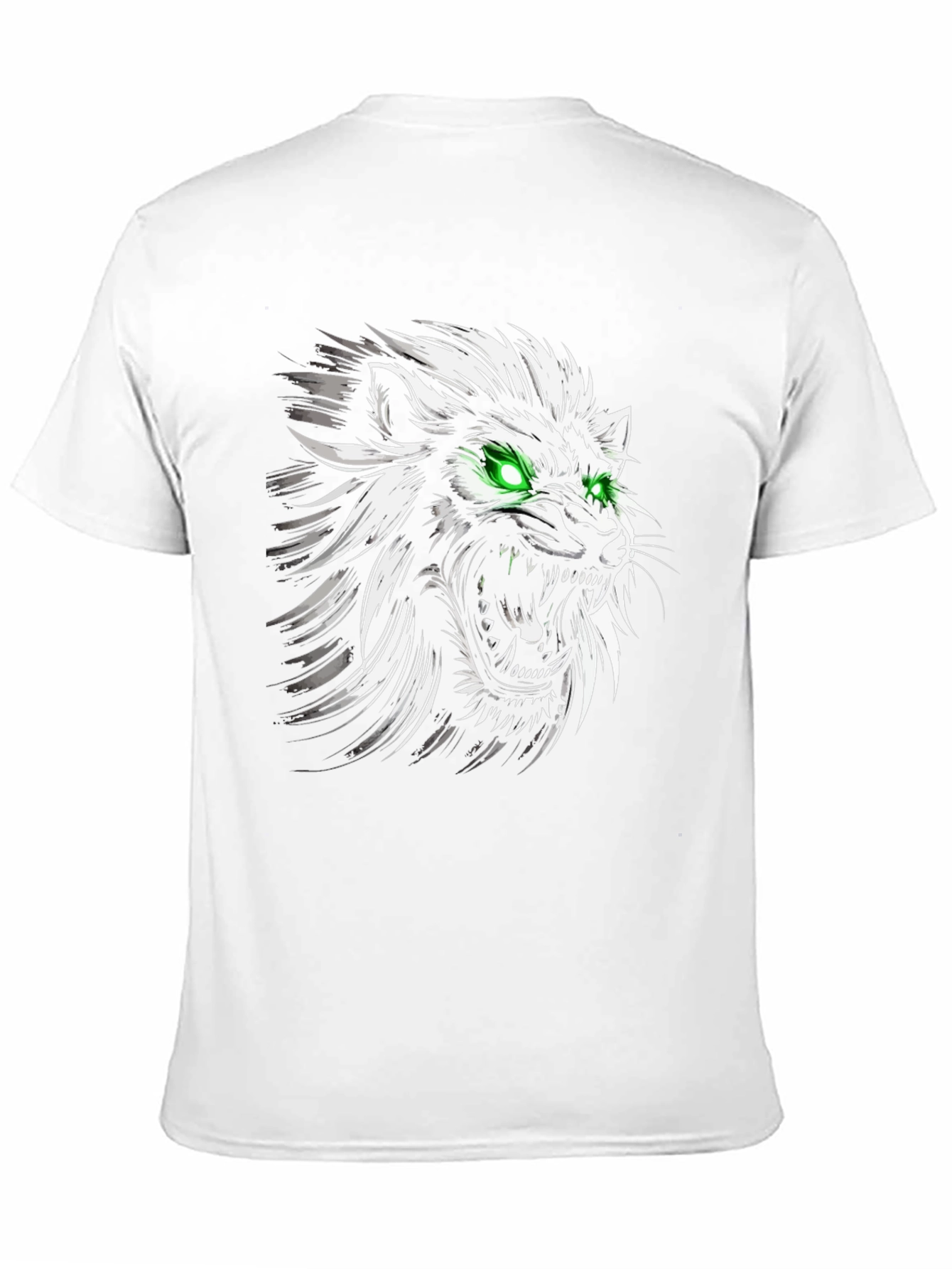 Mens Black Lion Graphic Tee - Fierce Style
